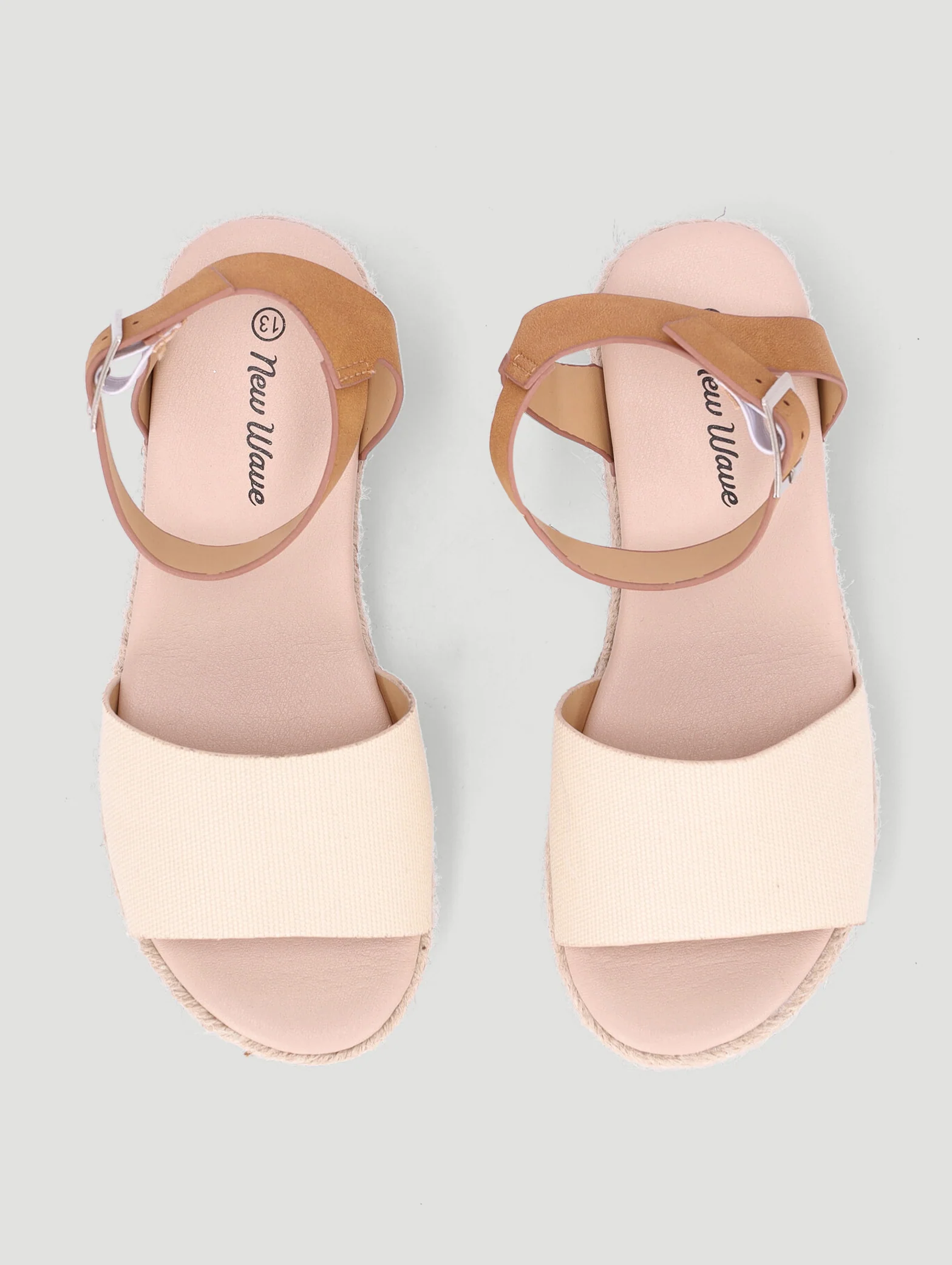 Girls Espadrille Wedge Sandal - Tan - Image 2
