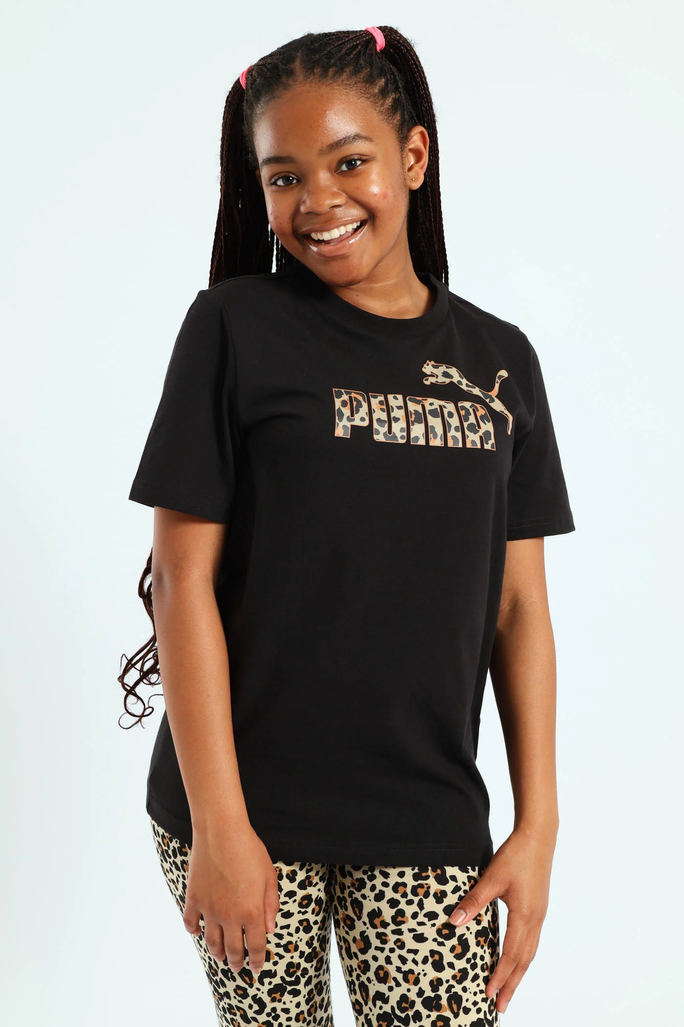 Girls Essential Animal Graphic Tee - Black - Image 2