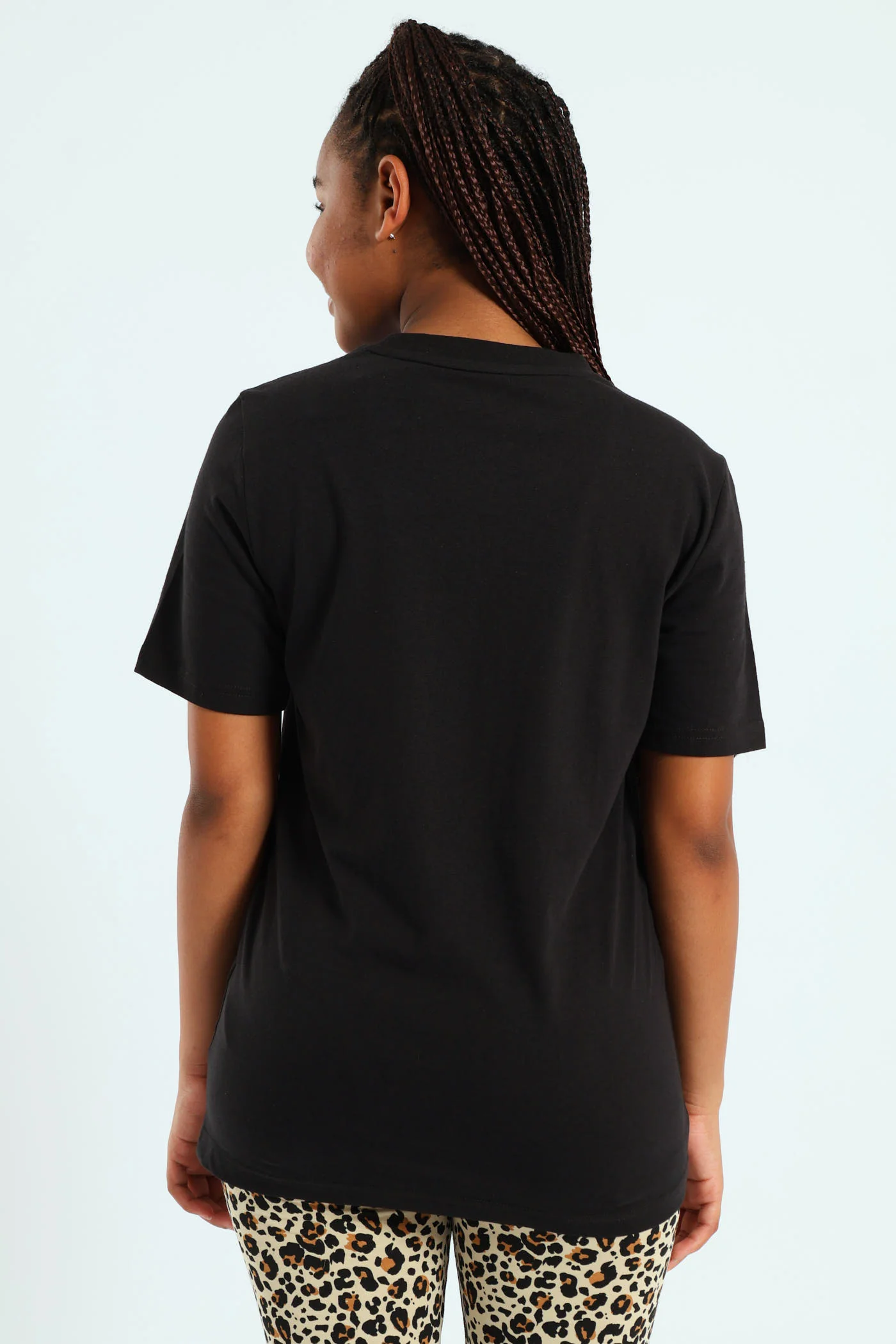 Girls Essential Animal Graphic Tee - Black - Image 4