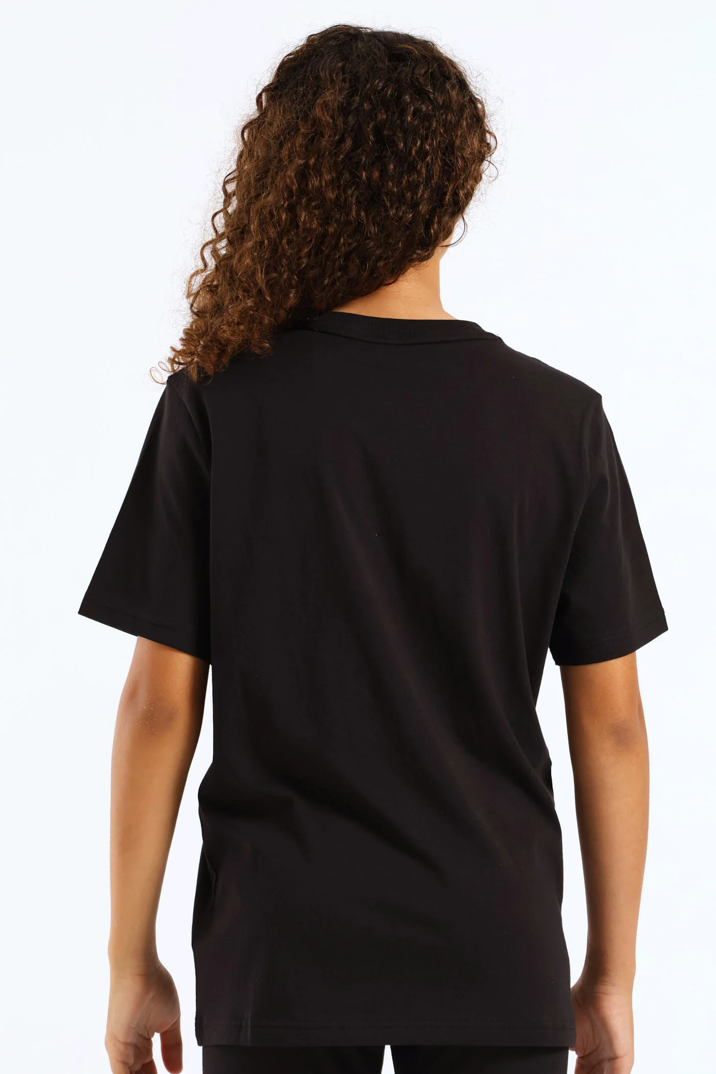 Girls Essential Metallic Cat Tee - Black - Image 5