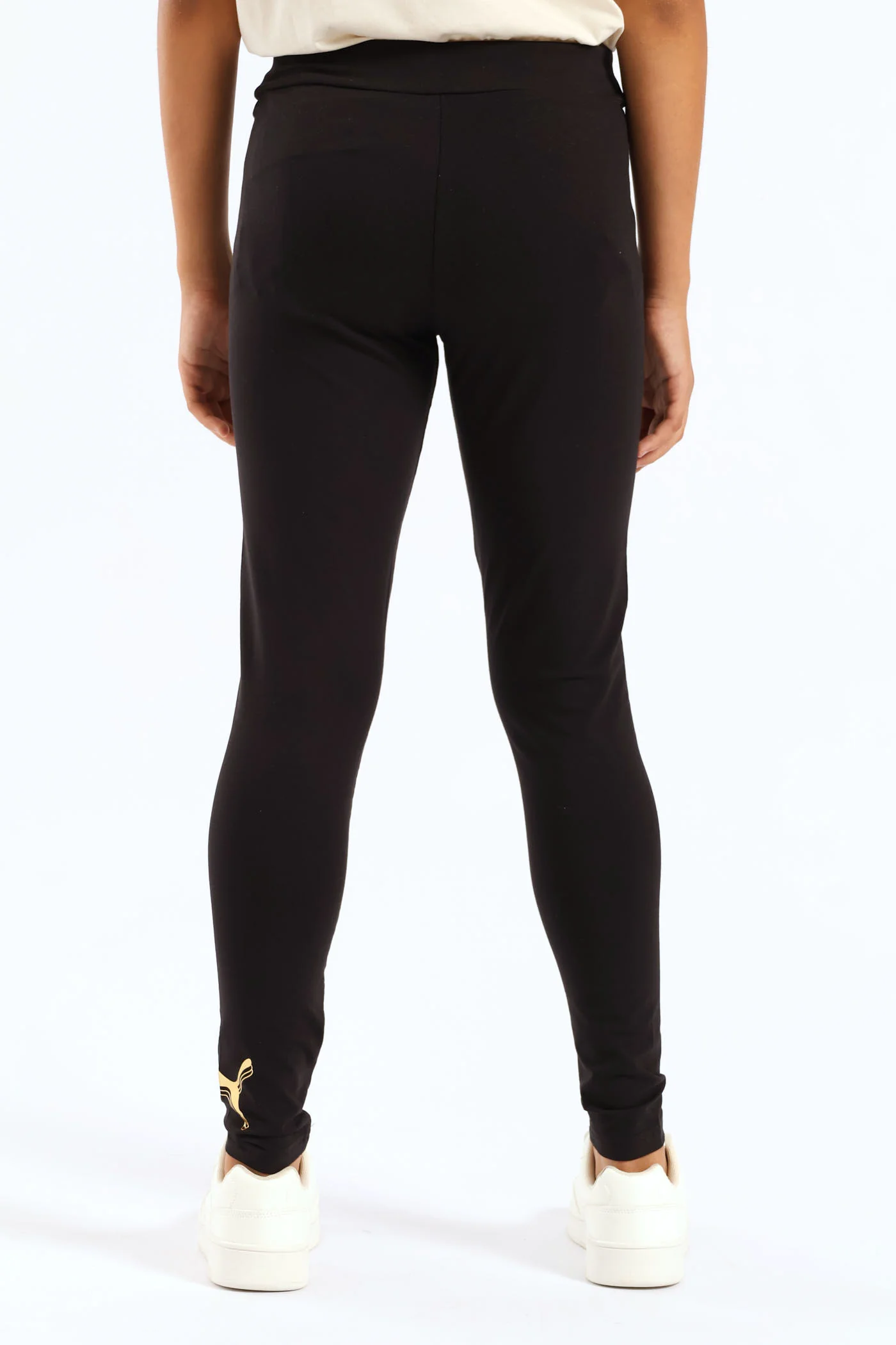 Girls Essential Metallic Cat Tights - Black - Image 4