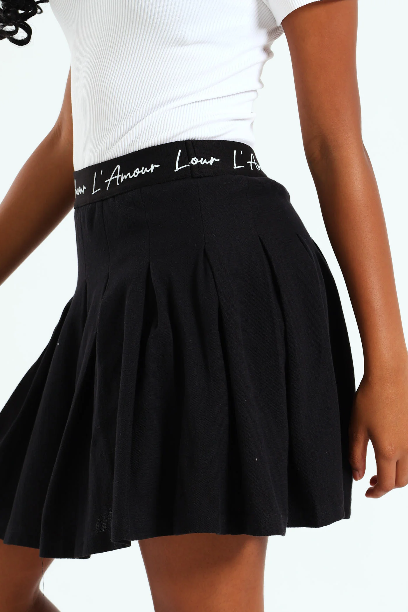 Girls Expo Elastic Pleated Skirt - Black - Image 2