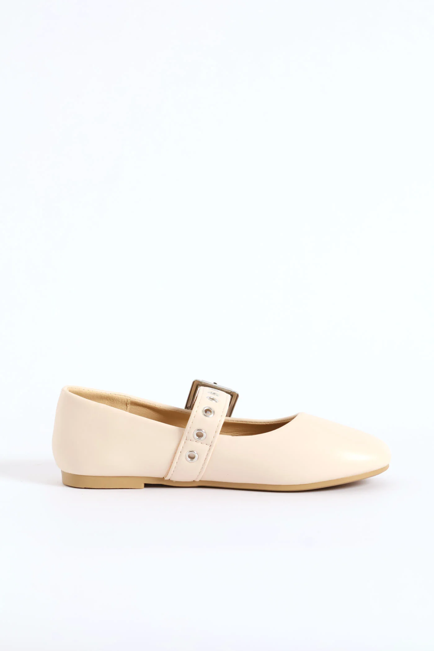 Girls Eyelet Mary Jane Pump - Cream - Image 2
