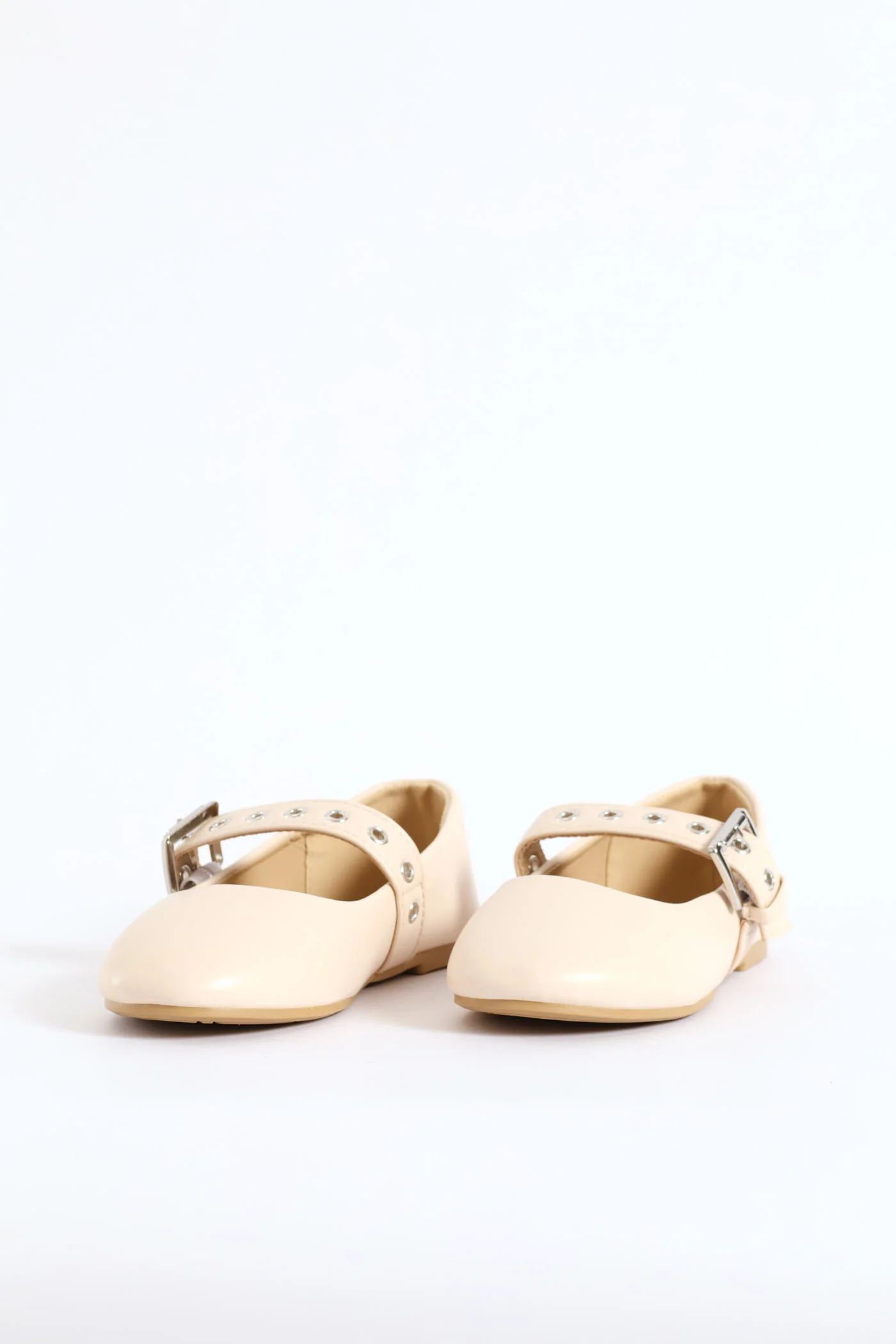 Girls Eyelet Mary Jane Pump - Cream - Image 5