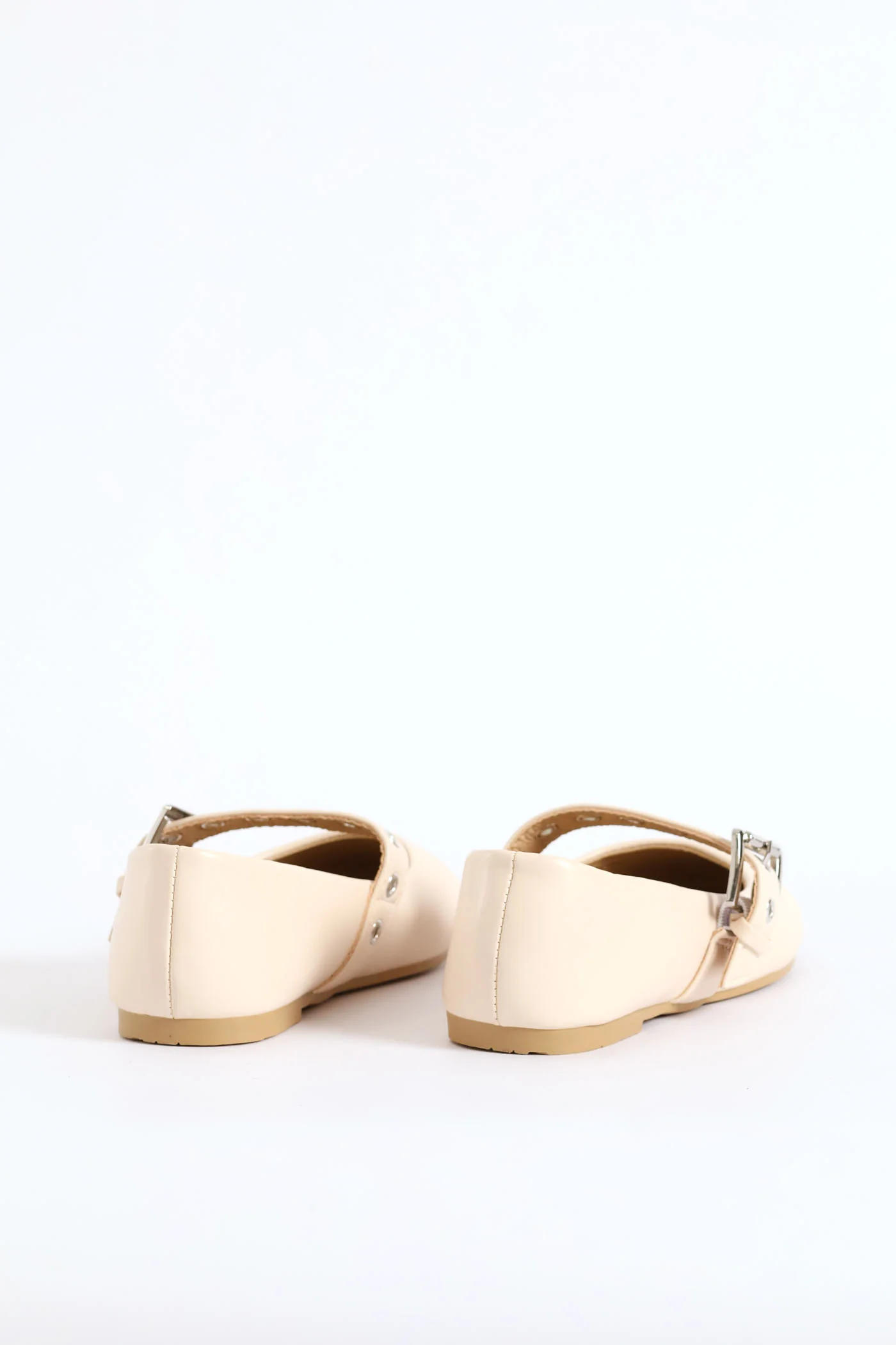 Girls Eyelet Mary Jane Pump - Cream - Image 6