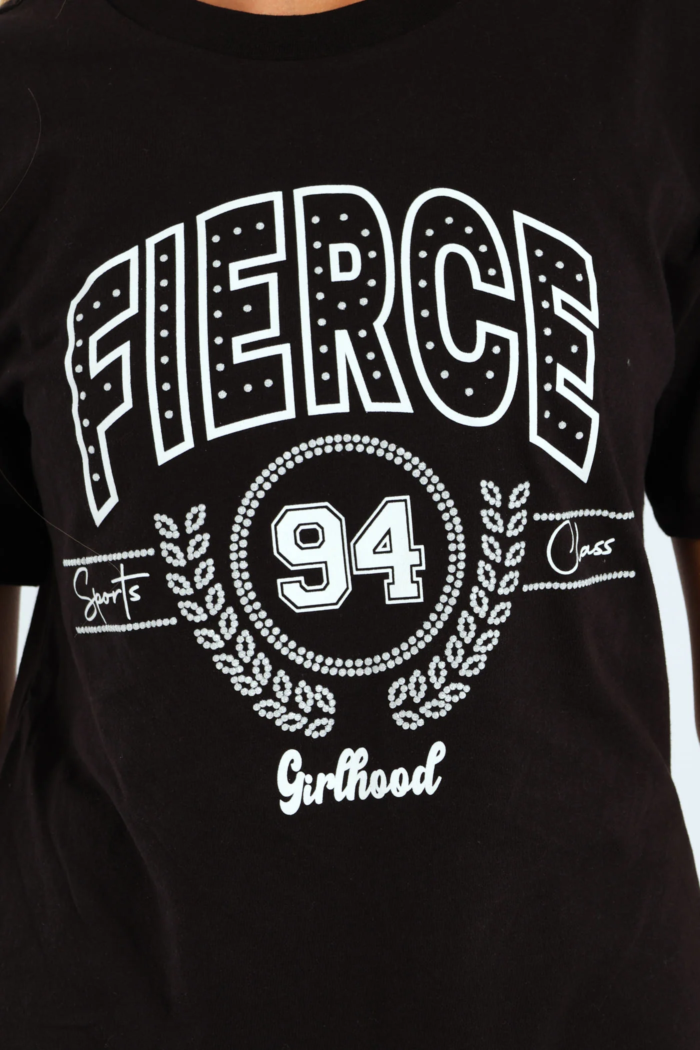 Girls Fierce Oversized Tee - Black - Image 2
