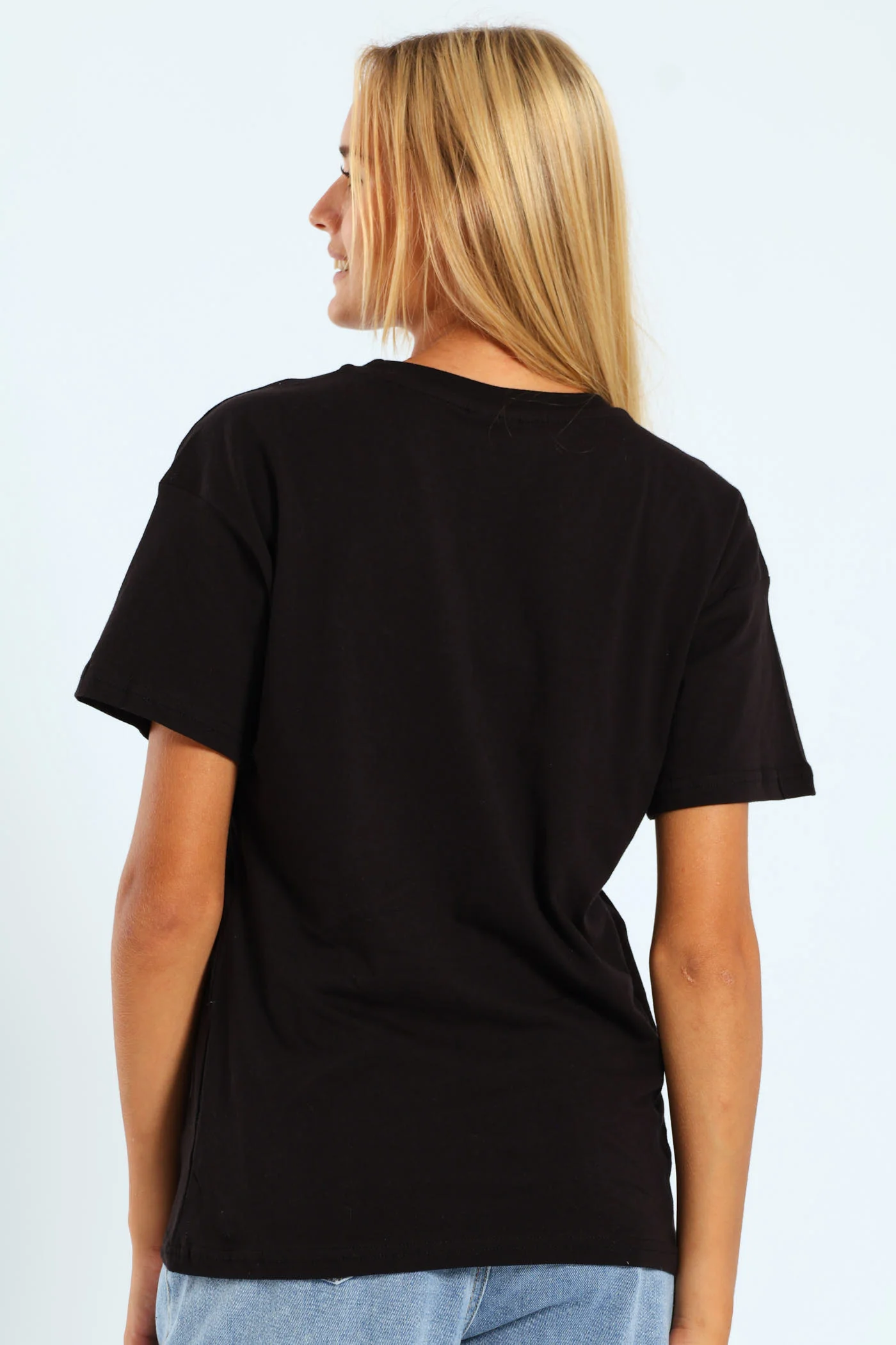 Girls Fierce Oversized Tee - Black - Image 4