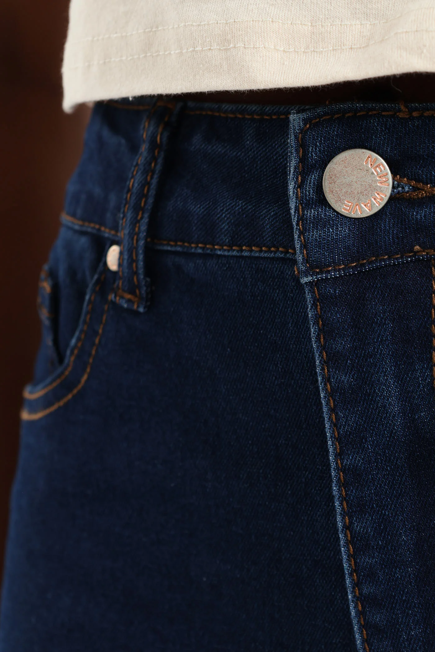 Girls Flared Stretch Denim - Dark Blue - Image 5