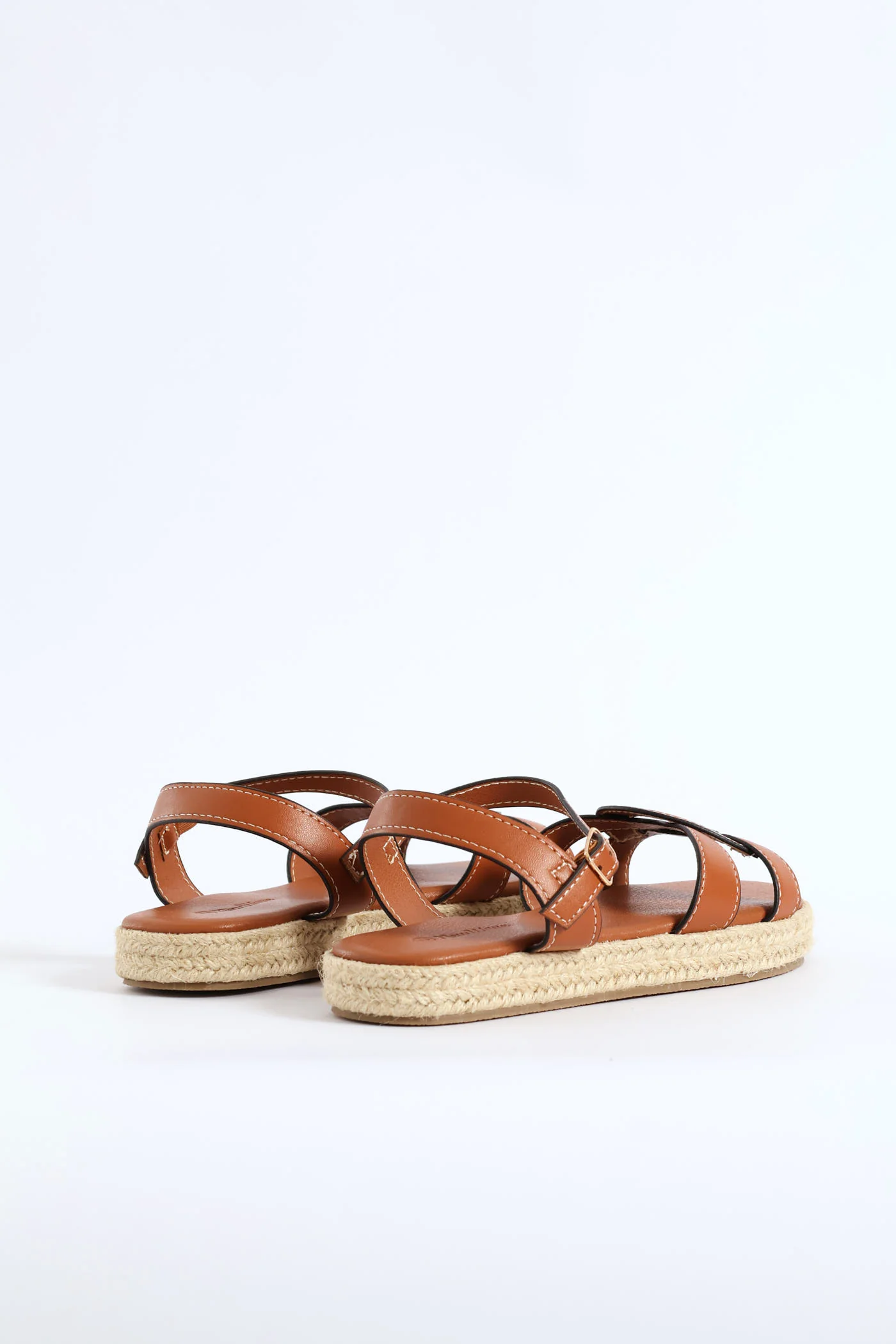 Girls Flatform Espadrille Sandal - Tan - Image 2