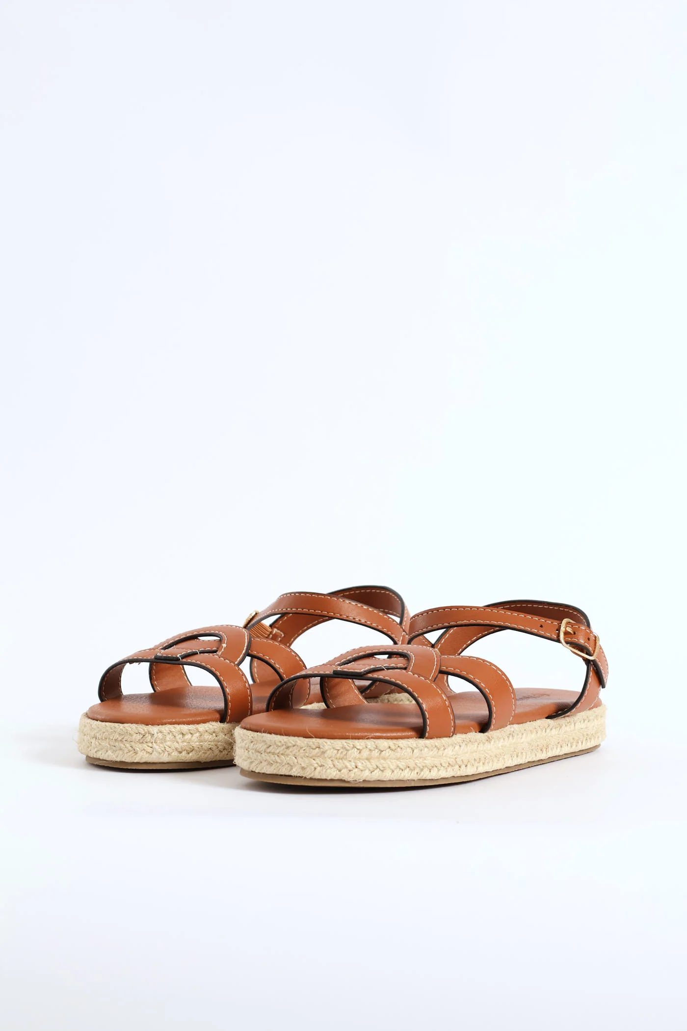 Girls Flatform Espadrille Sandal - Tan - Image 6