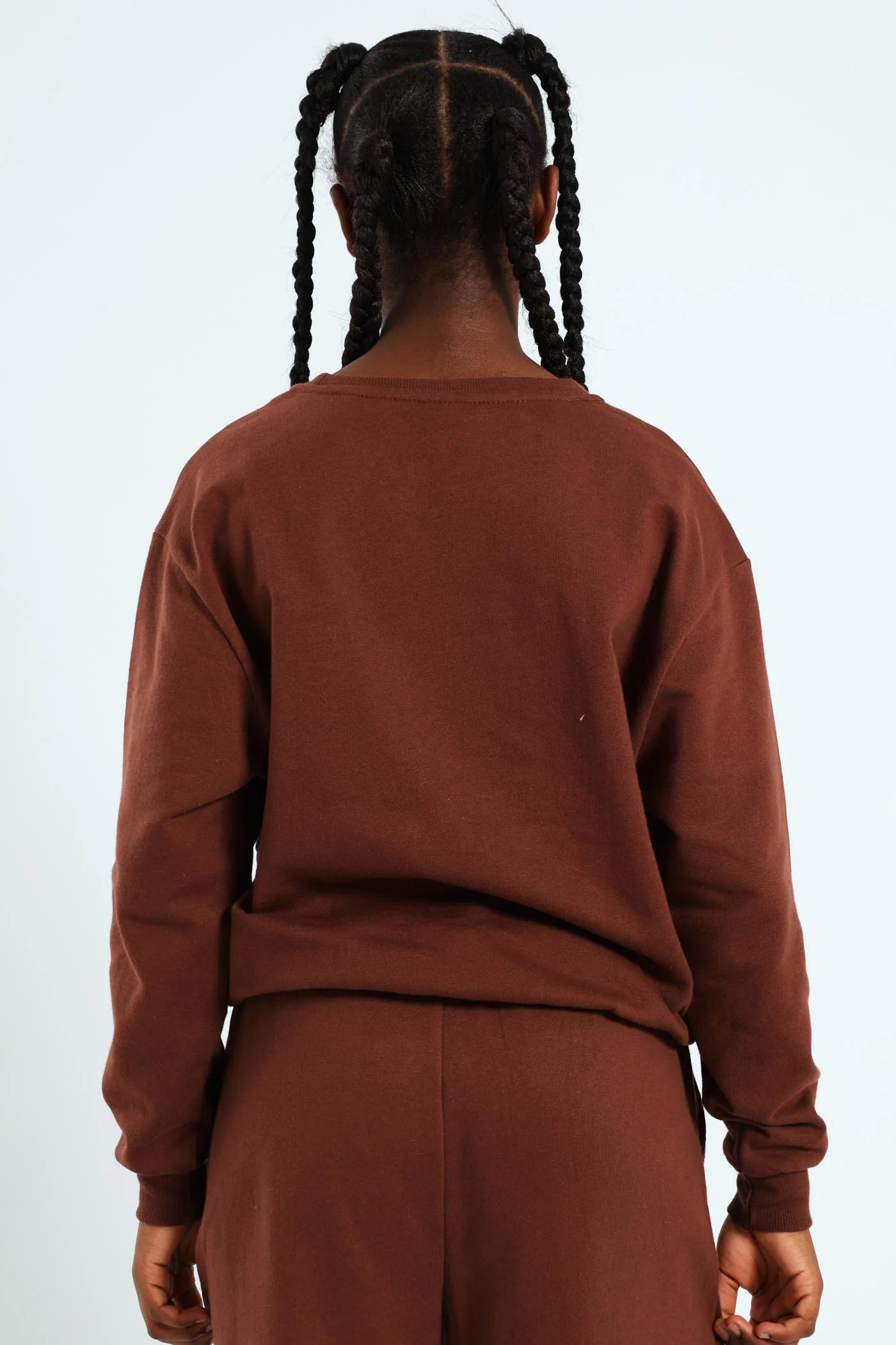 Girls Flawless Fleece Top - Brown - Image 4