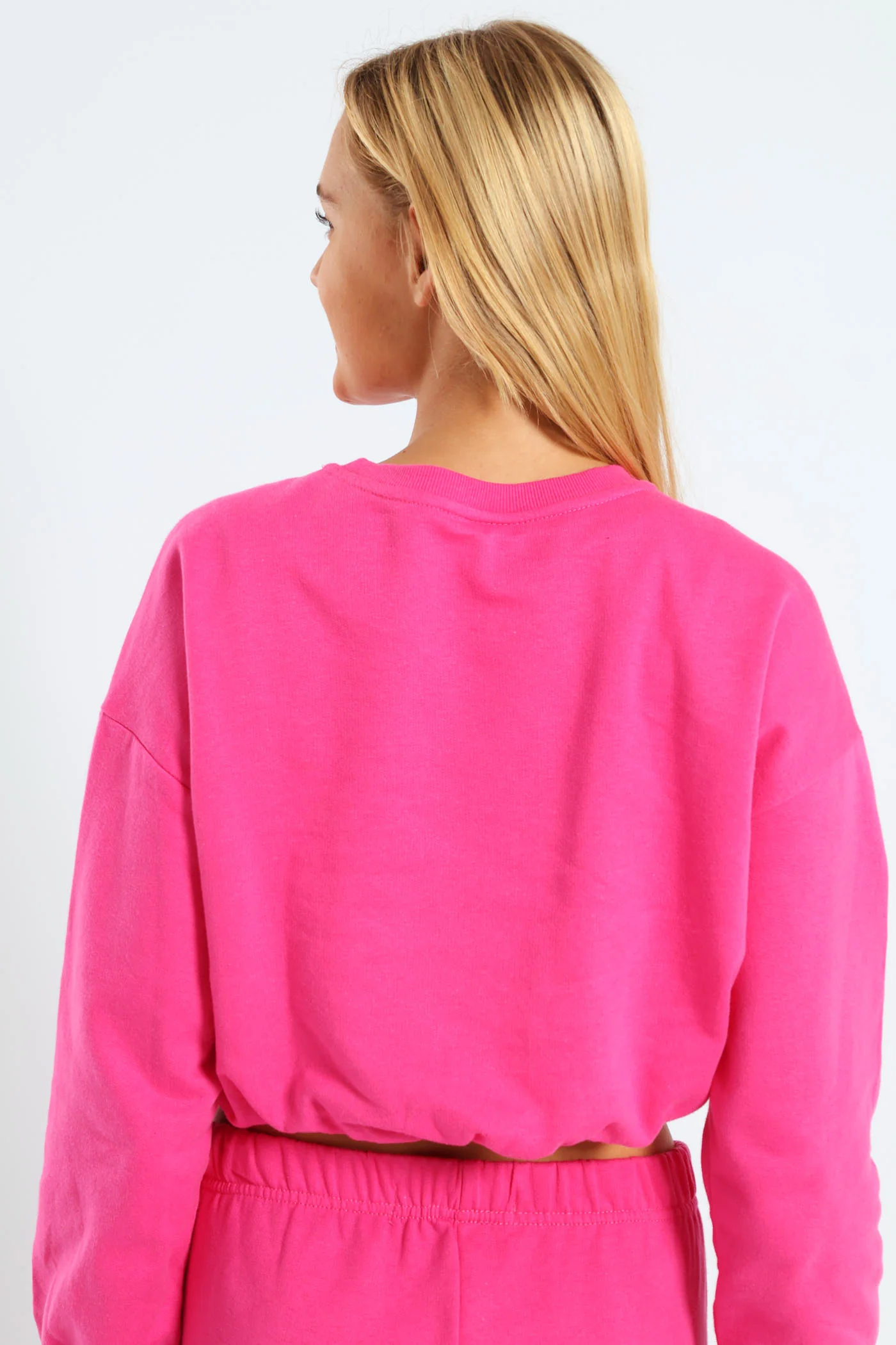 Girls Fleece Bubble Top - Cerise - Image 2