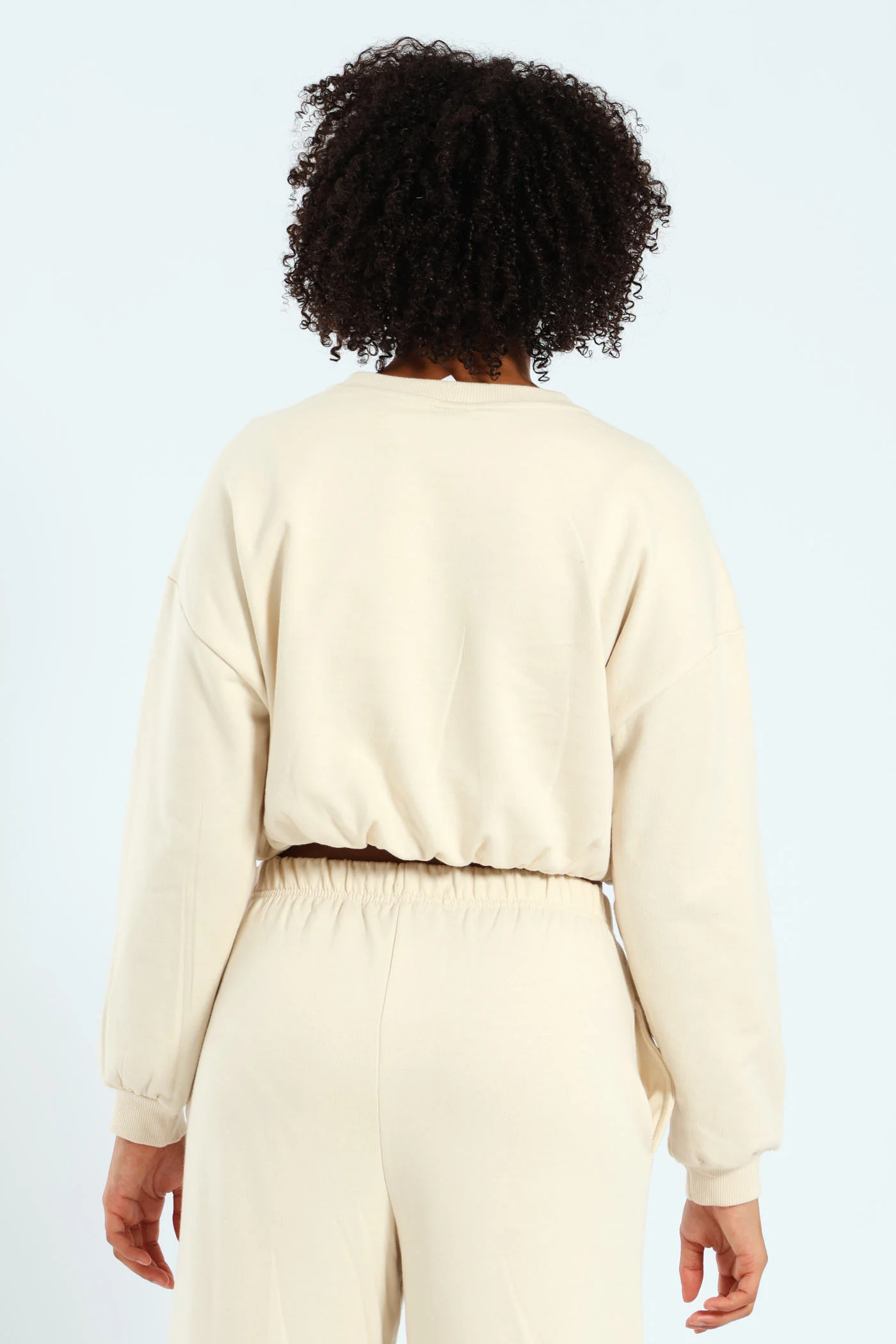 Girls Fleece Bubble Top - Cream - Image 3