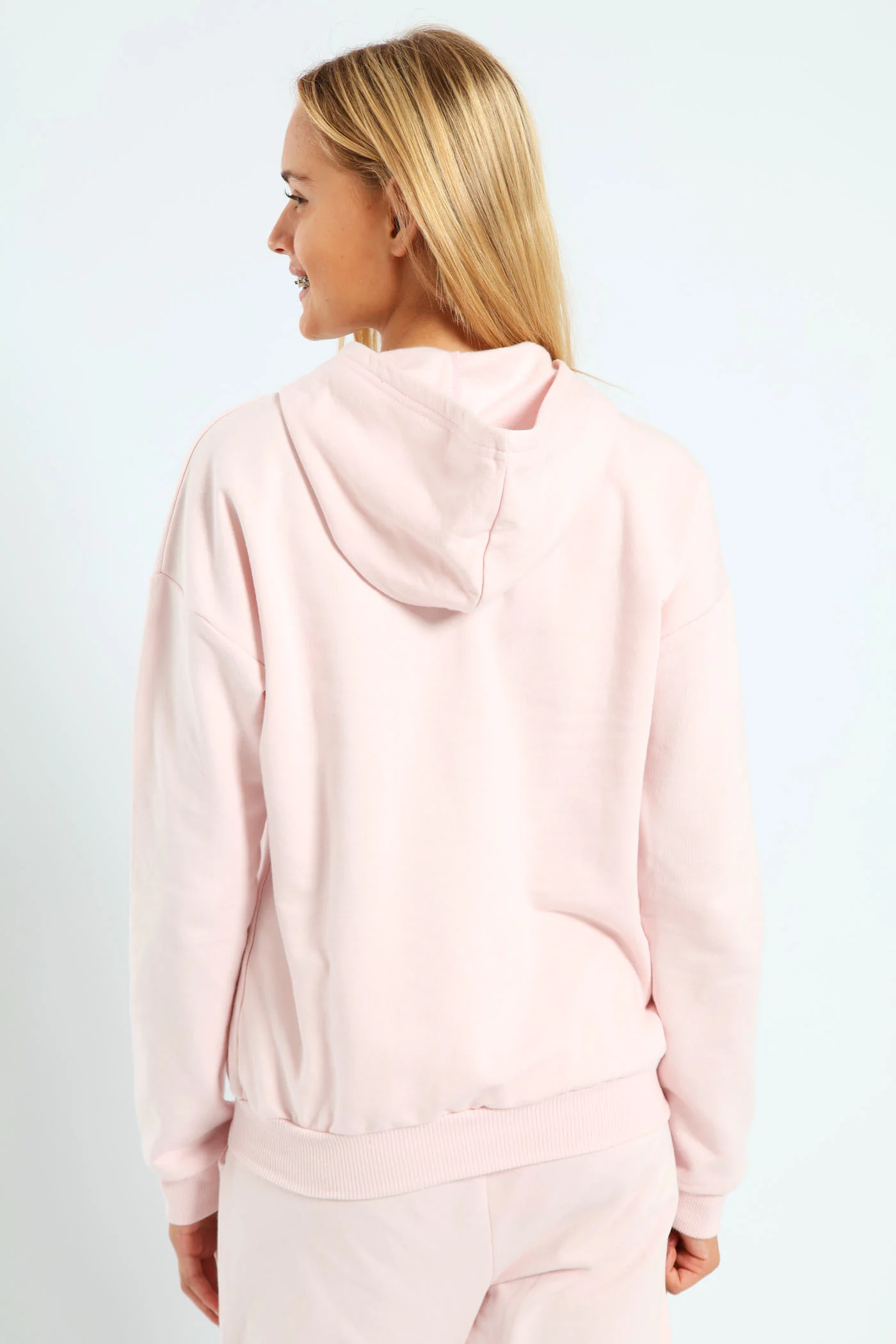 Girls Fleece Hoody Top - Pink - Image 4
