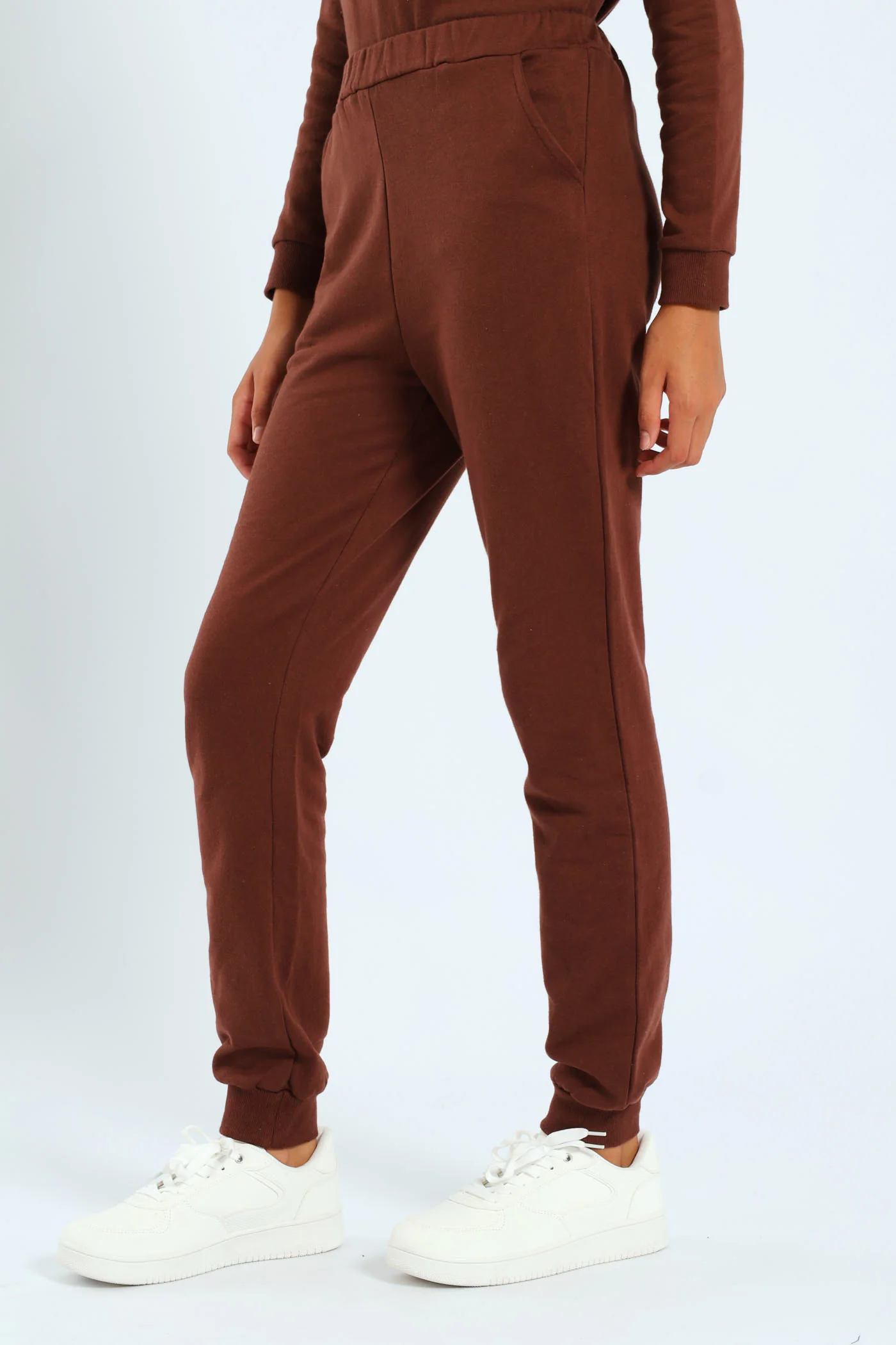 Girls Fleece Jogger - Brown - Image 2