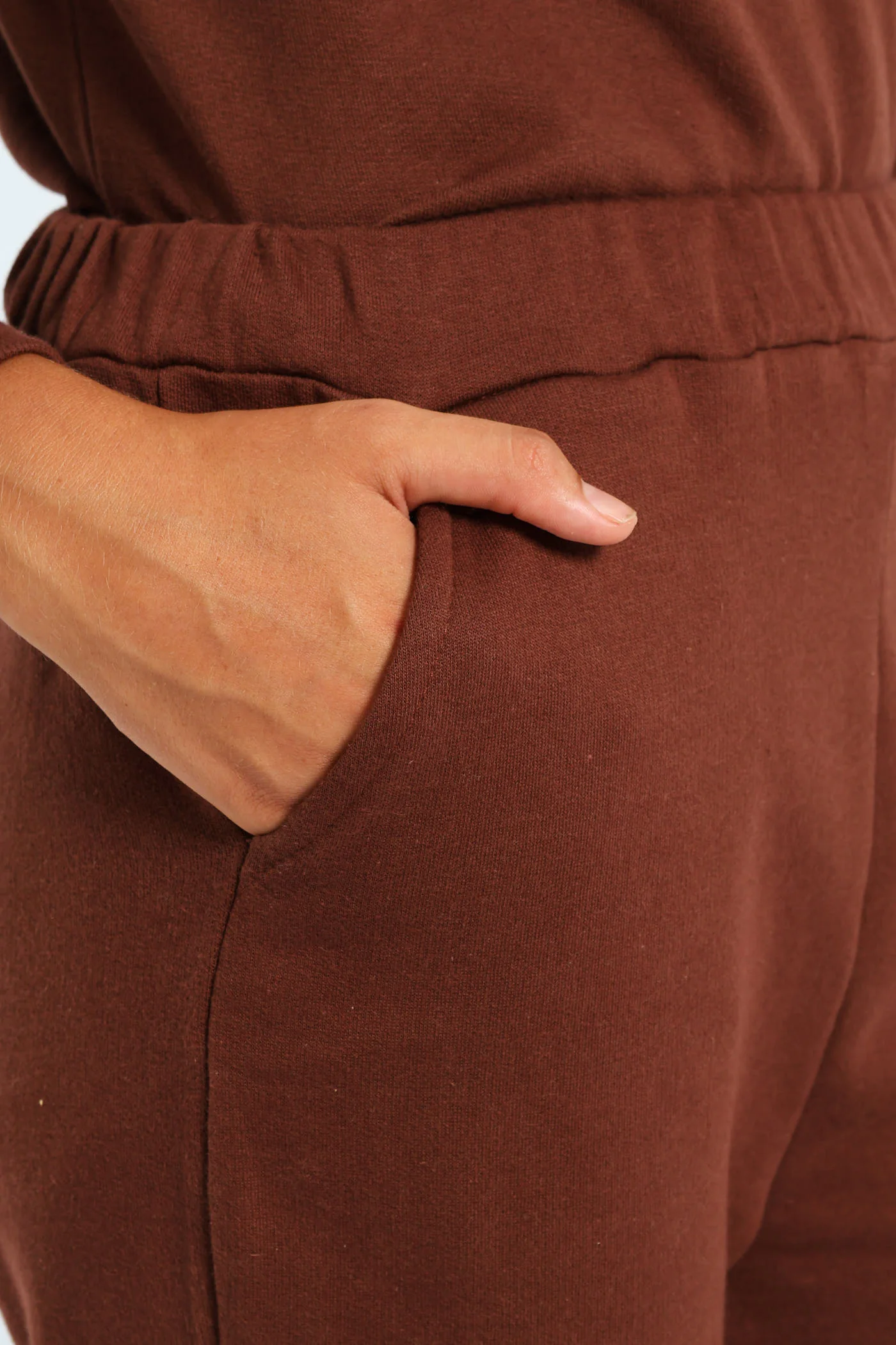 Girls Fleece Jogger - Brown - Image 5