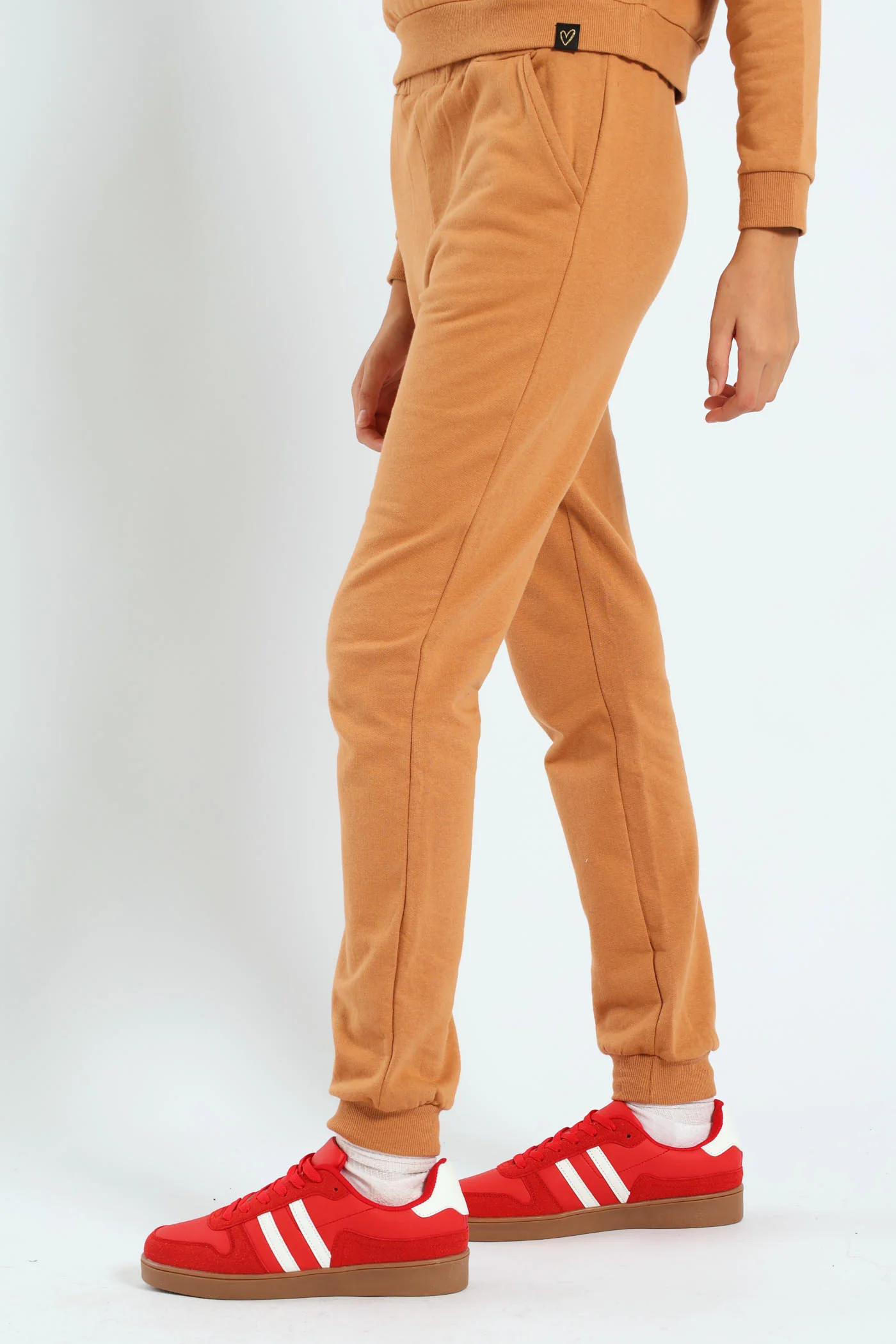 Girls Fleece Jogger - Brown - Image 2