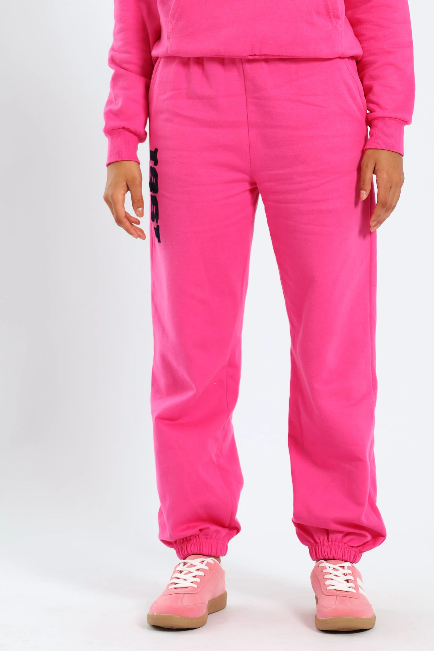Girls Fleece Jogger - Cerise - Image 4
