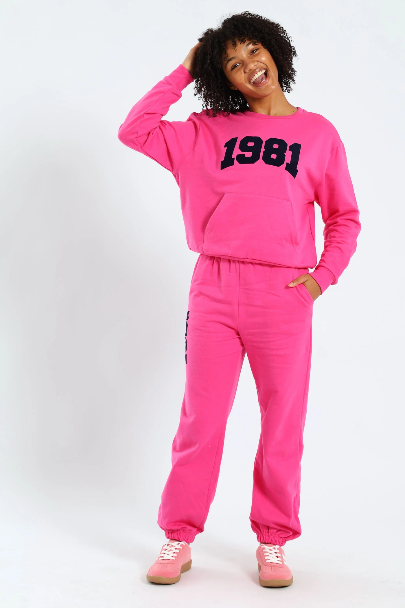 Girls Fleece Jogger - Cerise - Image 5