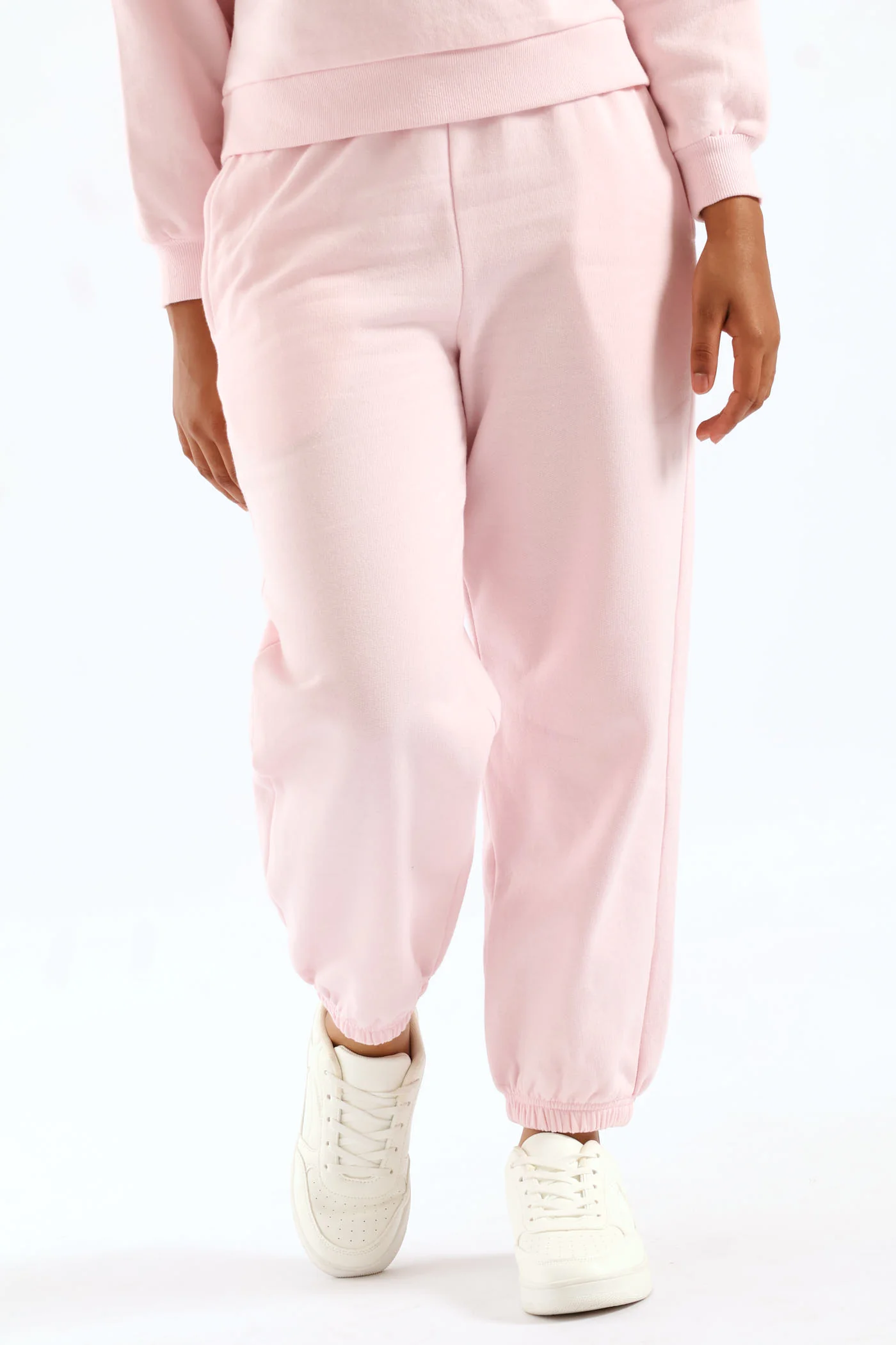 Girls Fleece Jogger -Dusty Pink - Image 2