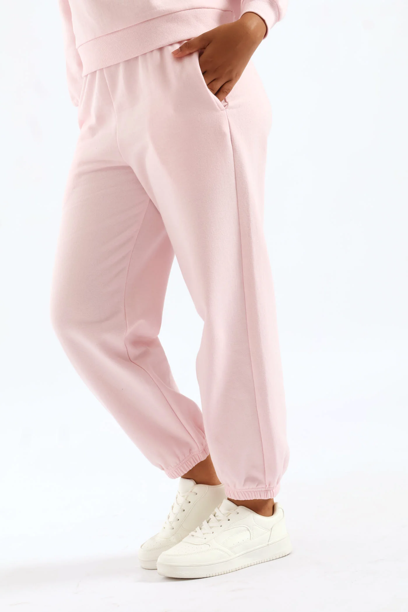 Girls Fleece Jogger -Dusty Pink - Image 4