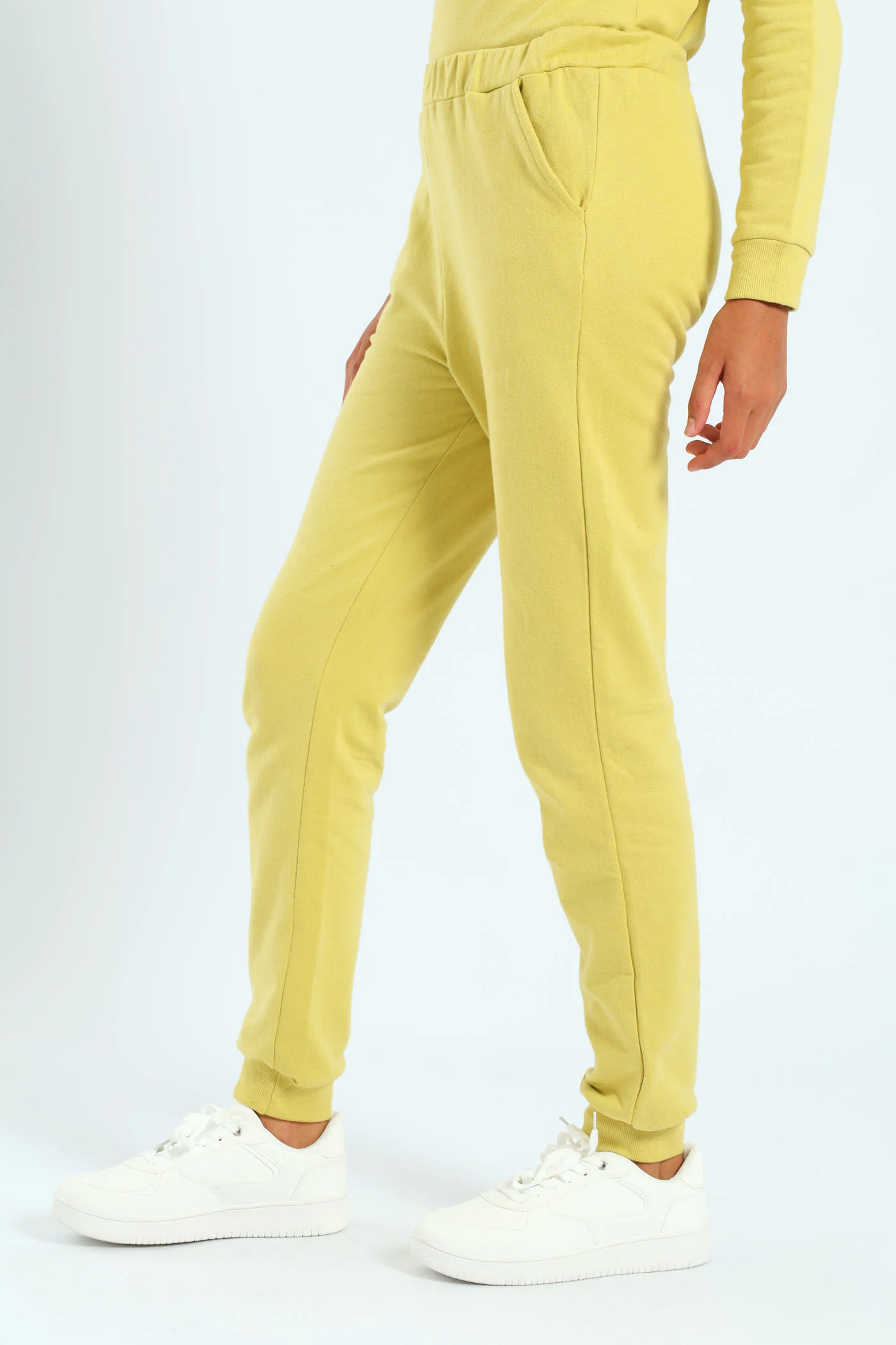 Girls Fleece Jogger - Lime - Image 2