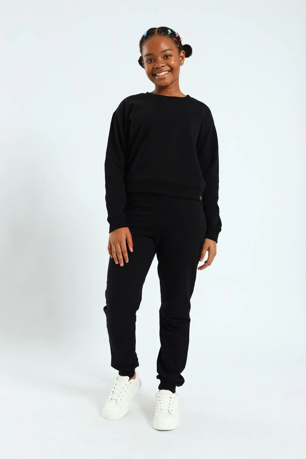 Girls Fleece Top - Black - Image 2