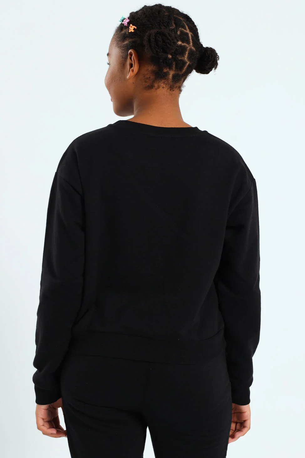 Girls Fleece Top - Black - Image 4
