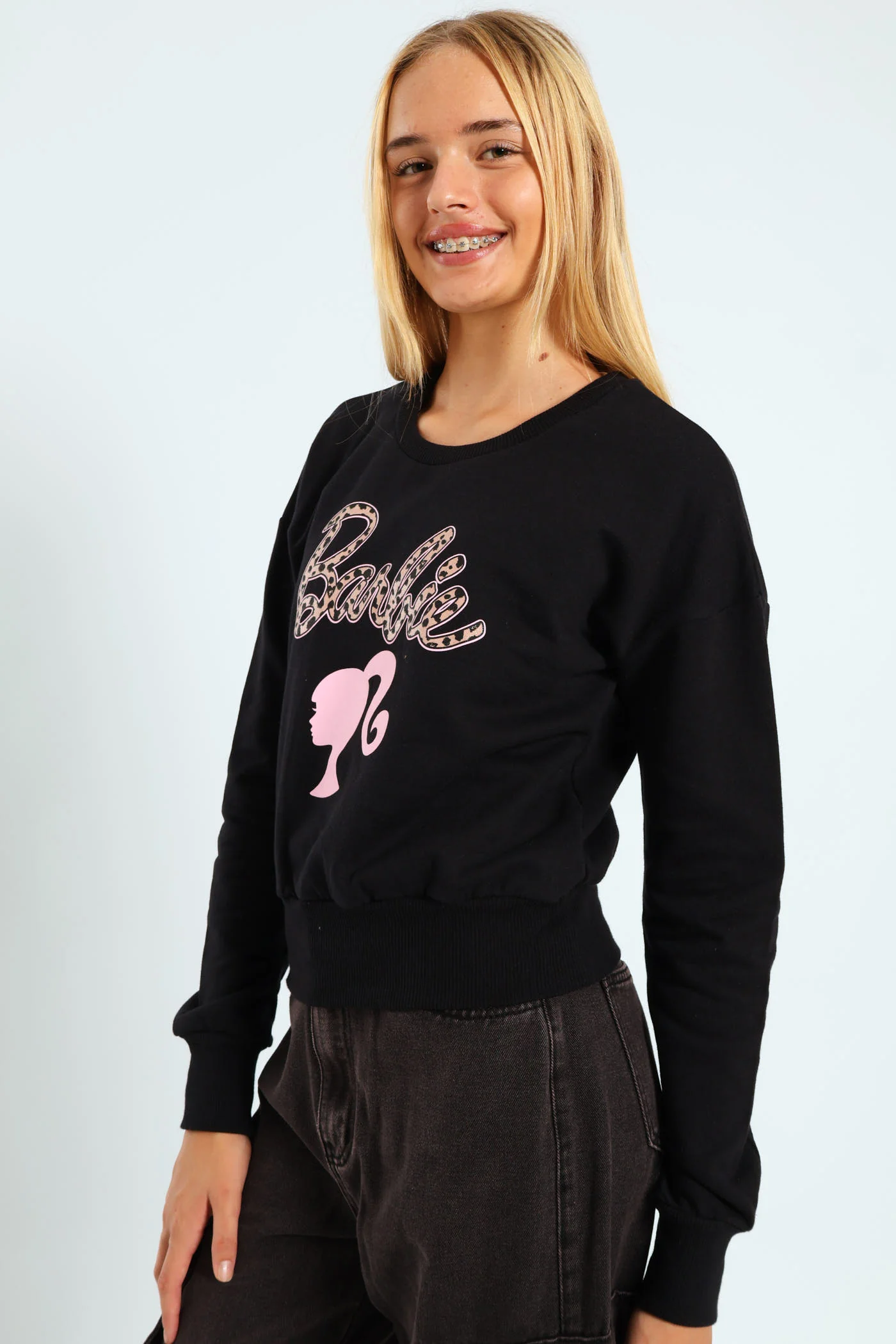 Girls Fleece Top - Black - Image 3