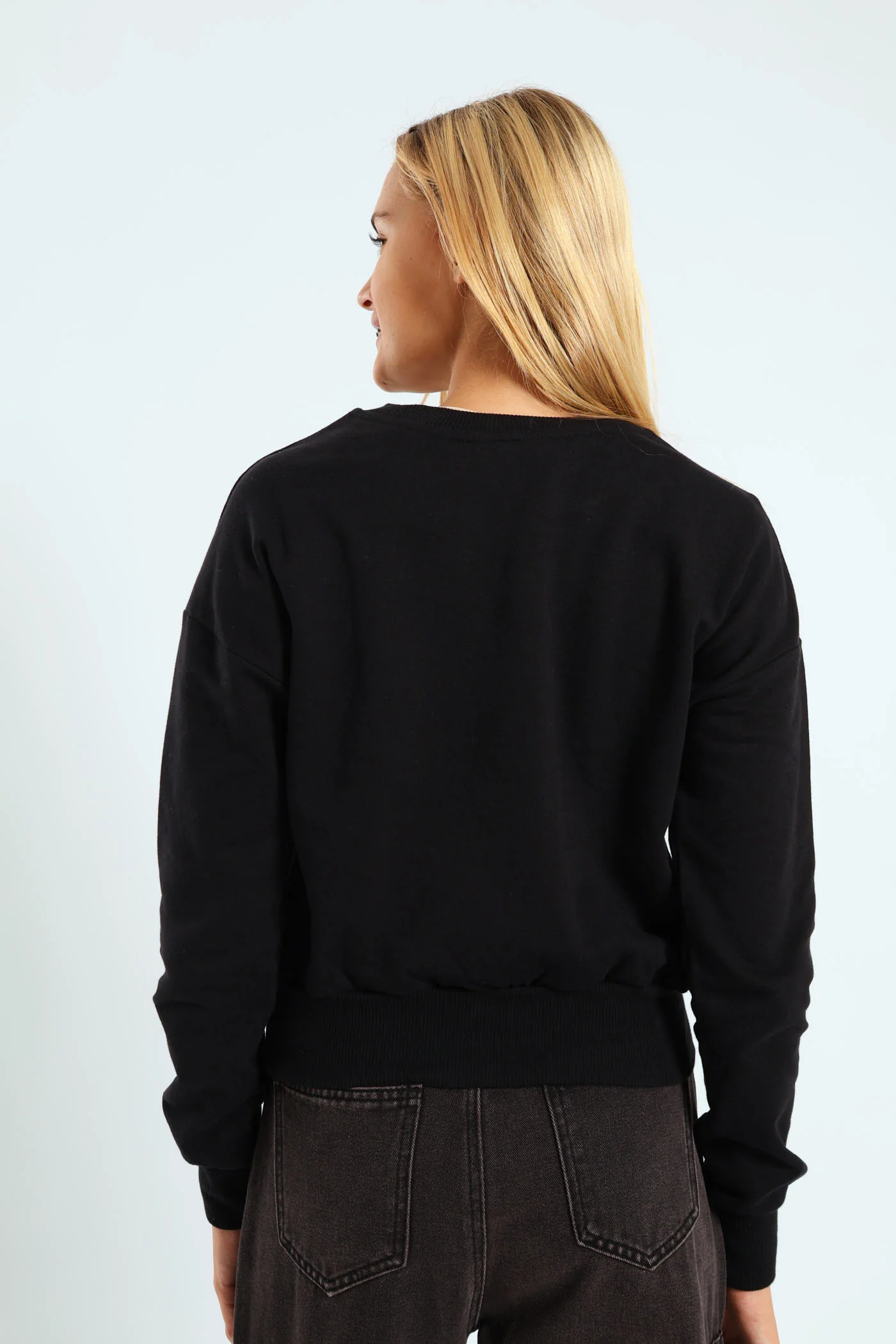 Girls Fleece Top - Black - Image 4