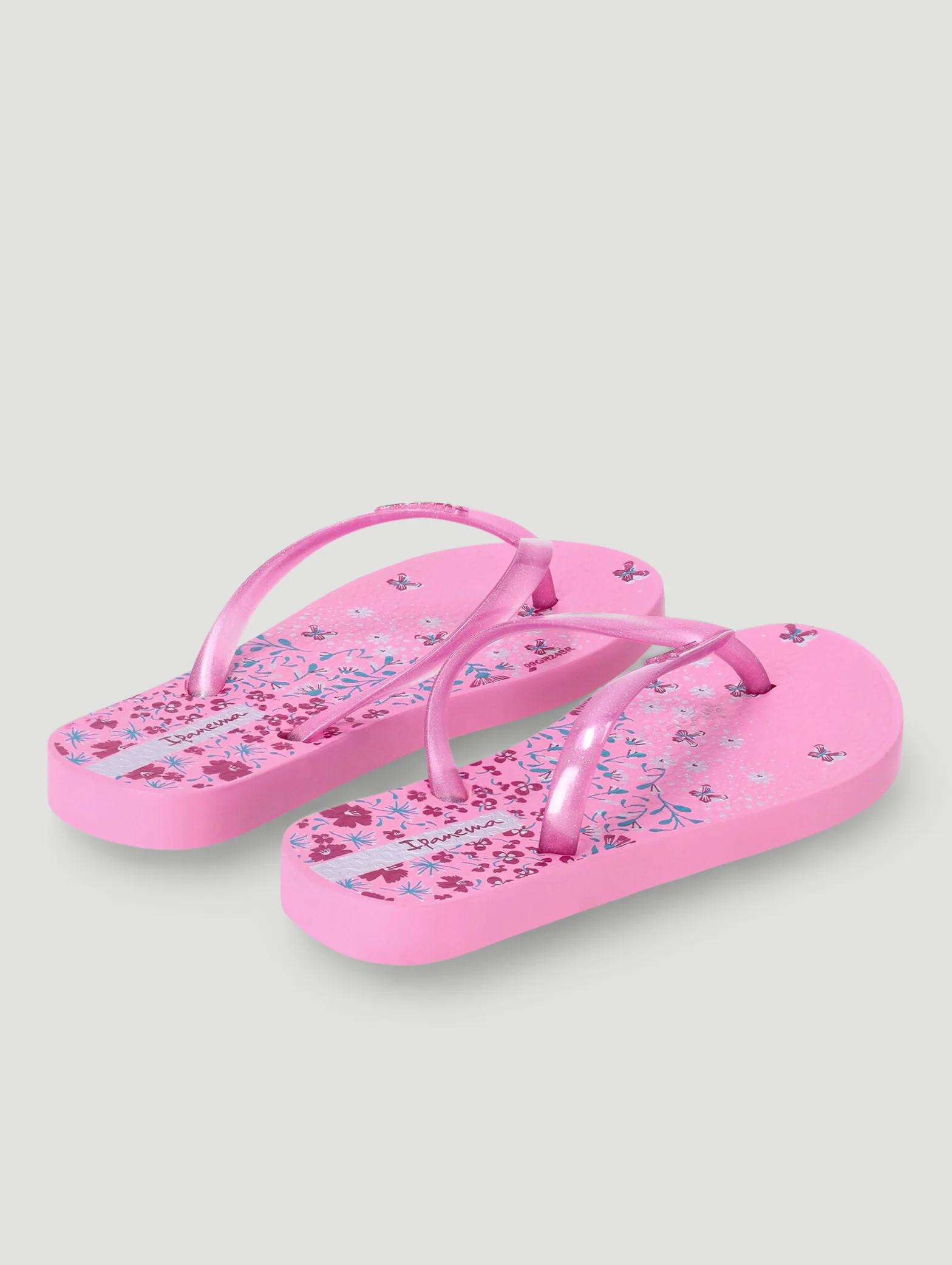 Girls Floral Flip Flop - Pink - Image 2