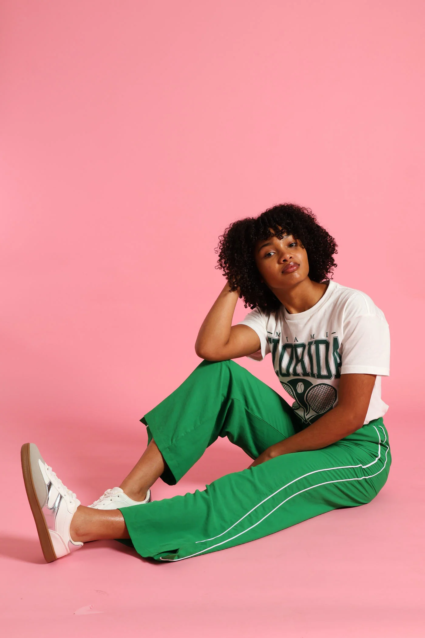 Girls Florida Oversized Tee - Cream - Image 2