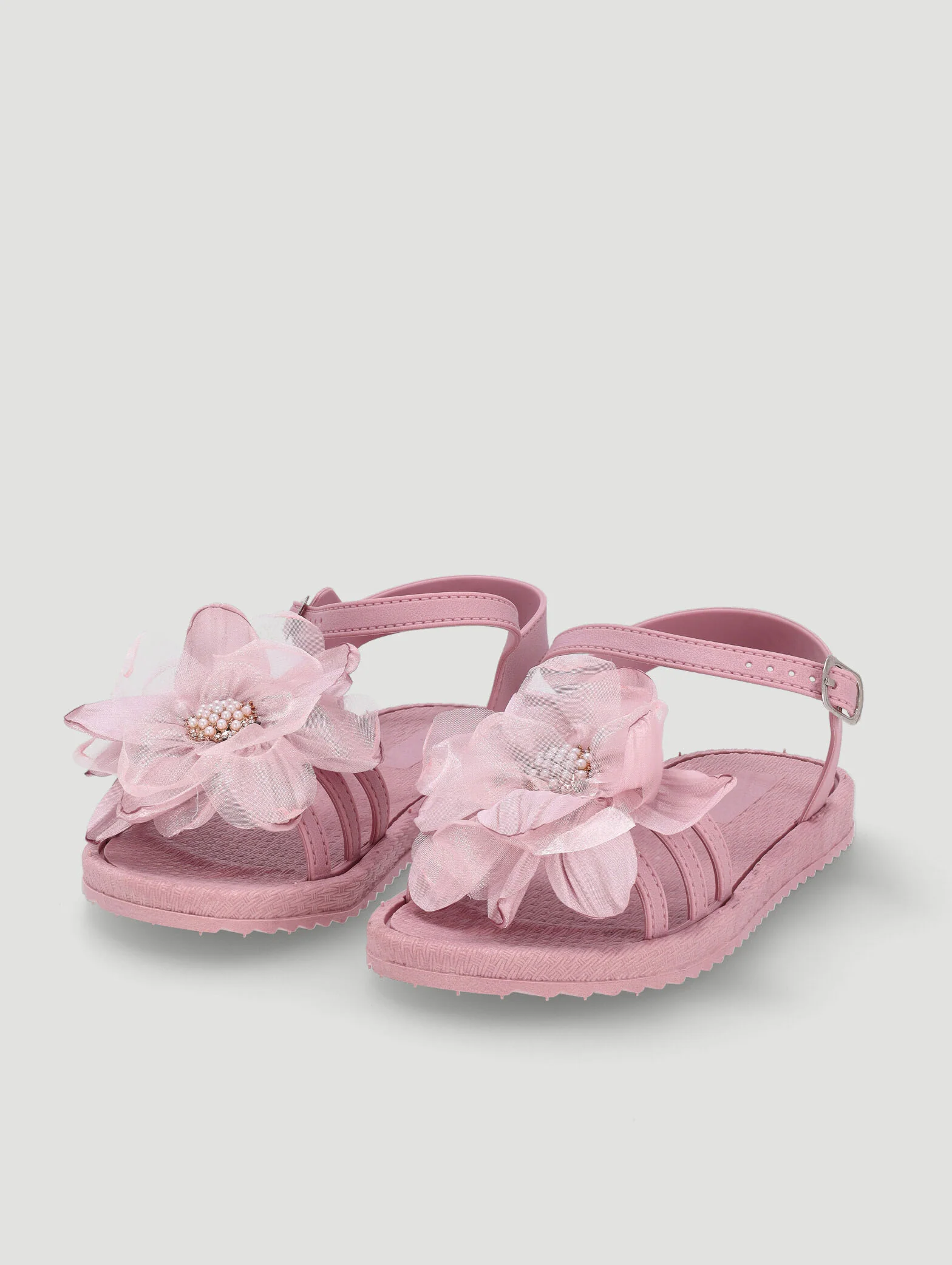 Girls Flower Moulded Sandal - Mauve - Image 4