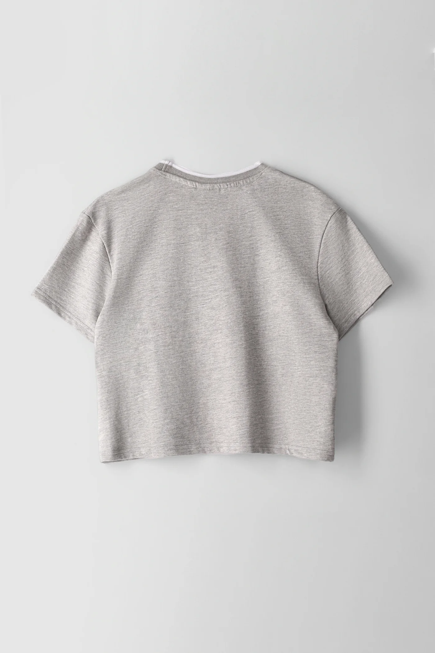 Girls Gabby T-Shirt - Grey Melange - Image 2