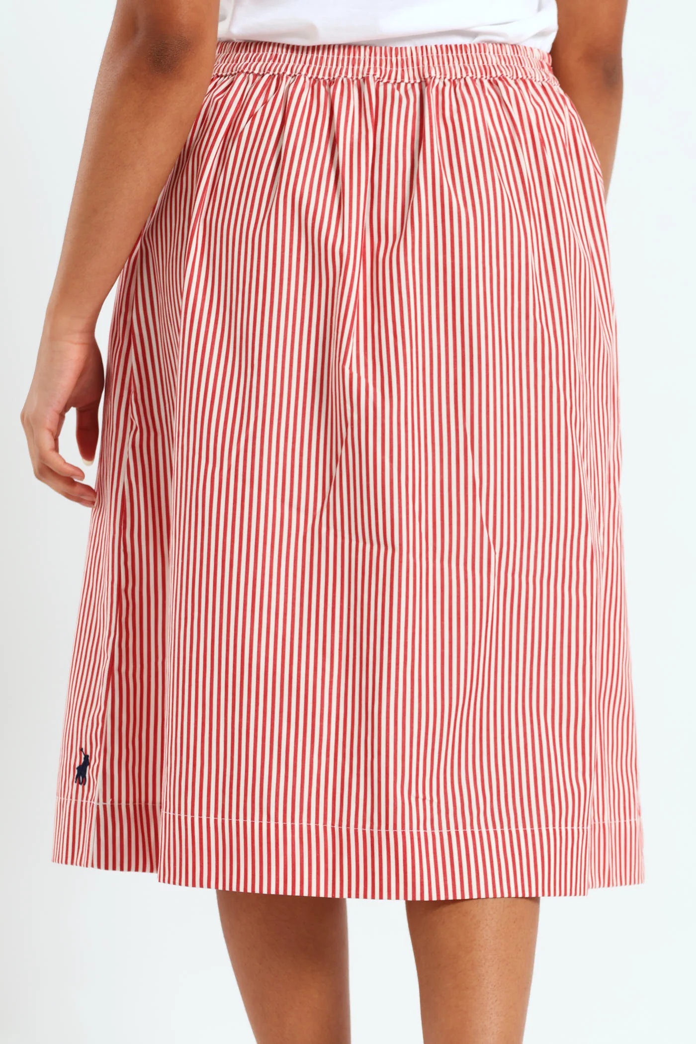 Girls Gillian Stripe Skirt - Red - Image 3
