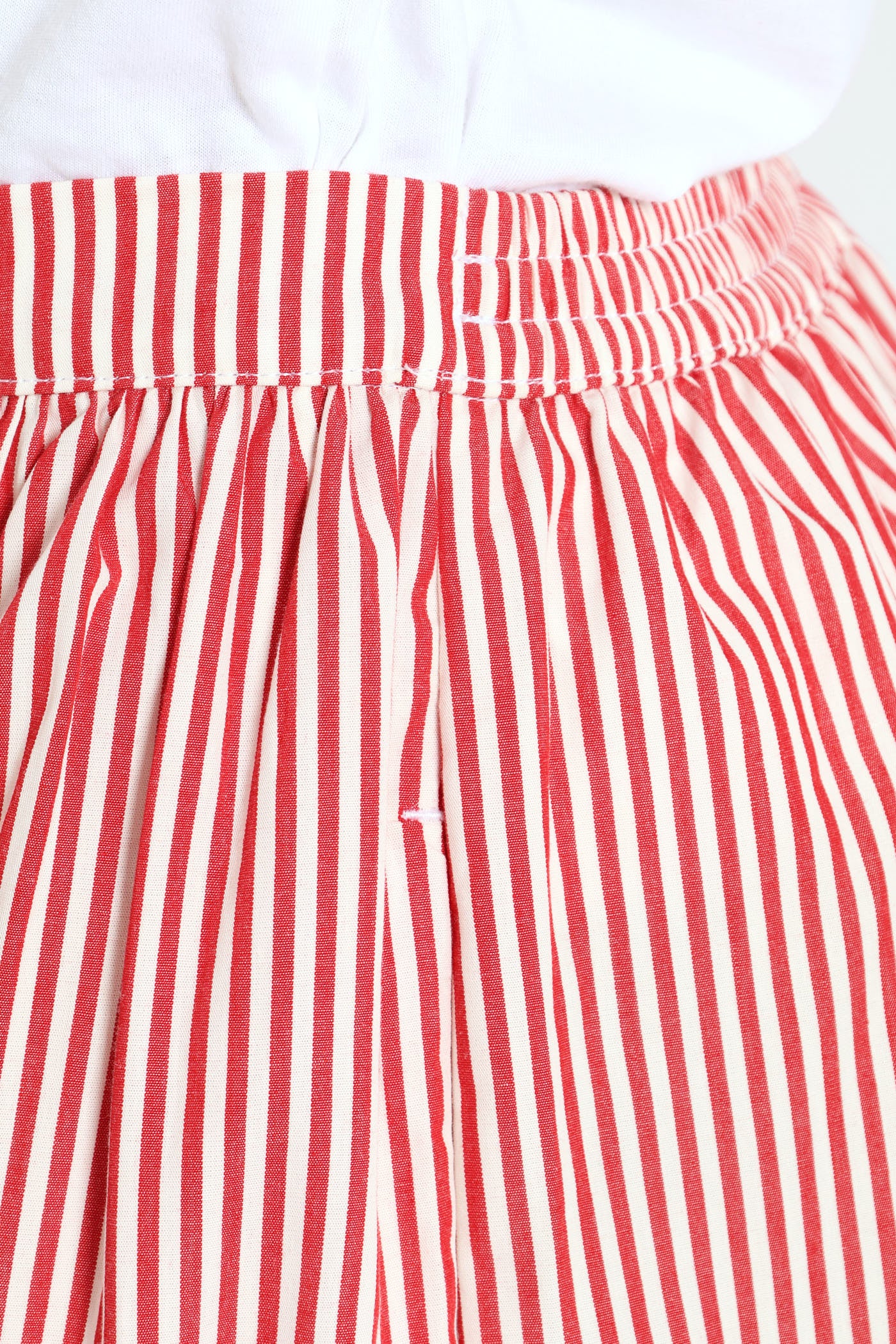 Girls Gillian Stripe Skirt - Red - Image 4