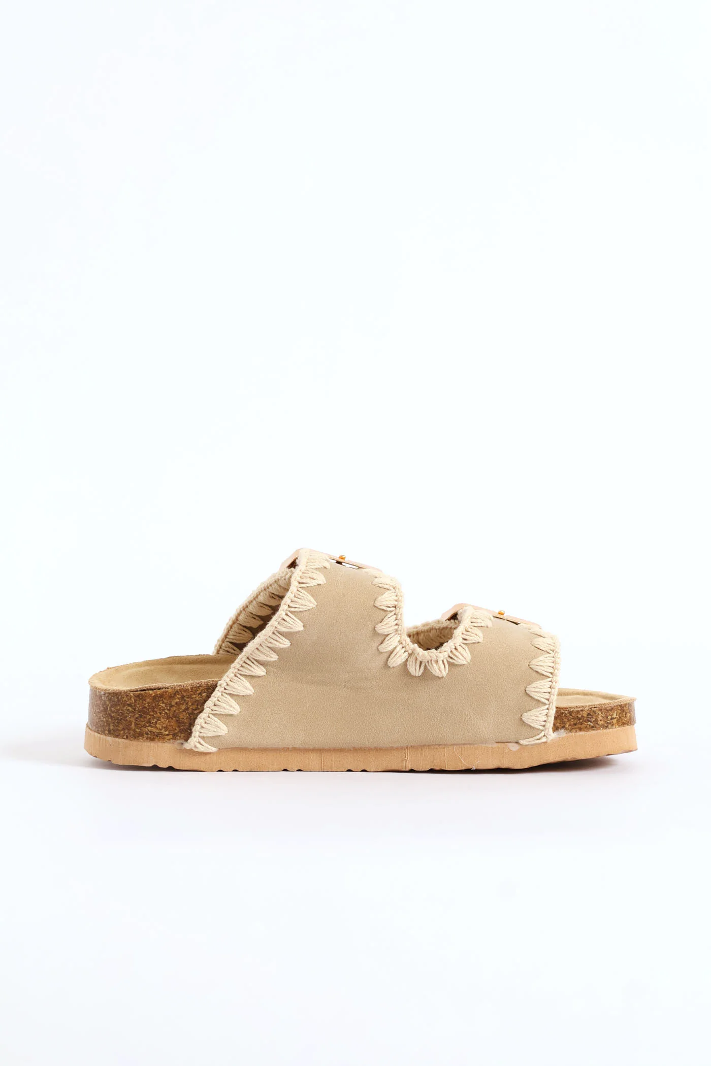 Girls Blanket Stitch Health Sandal - Taupe - Image 2