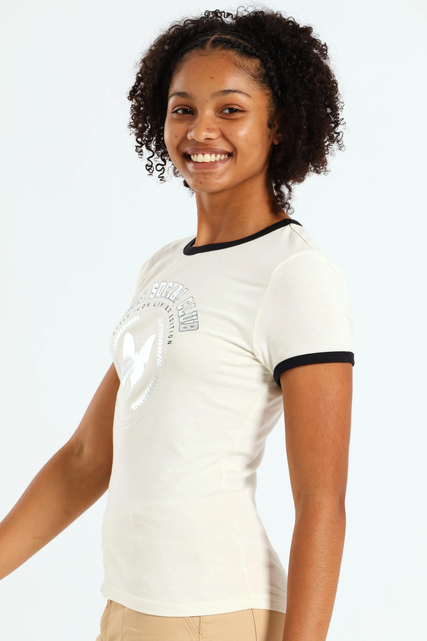 Girls Club Tee - Cream - Image 2