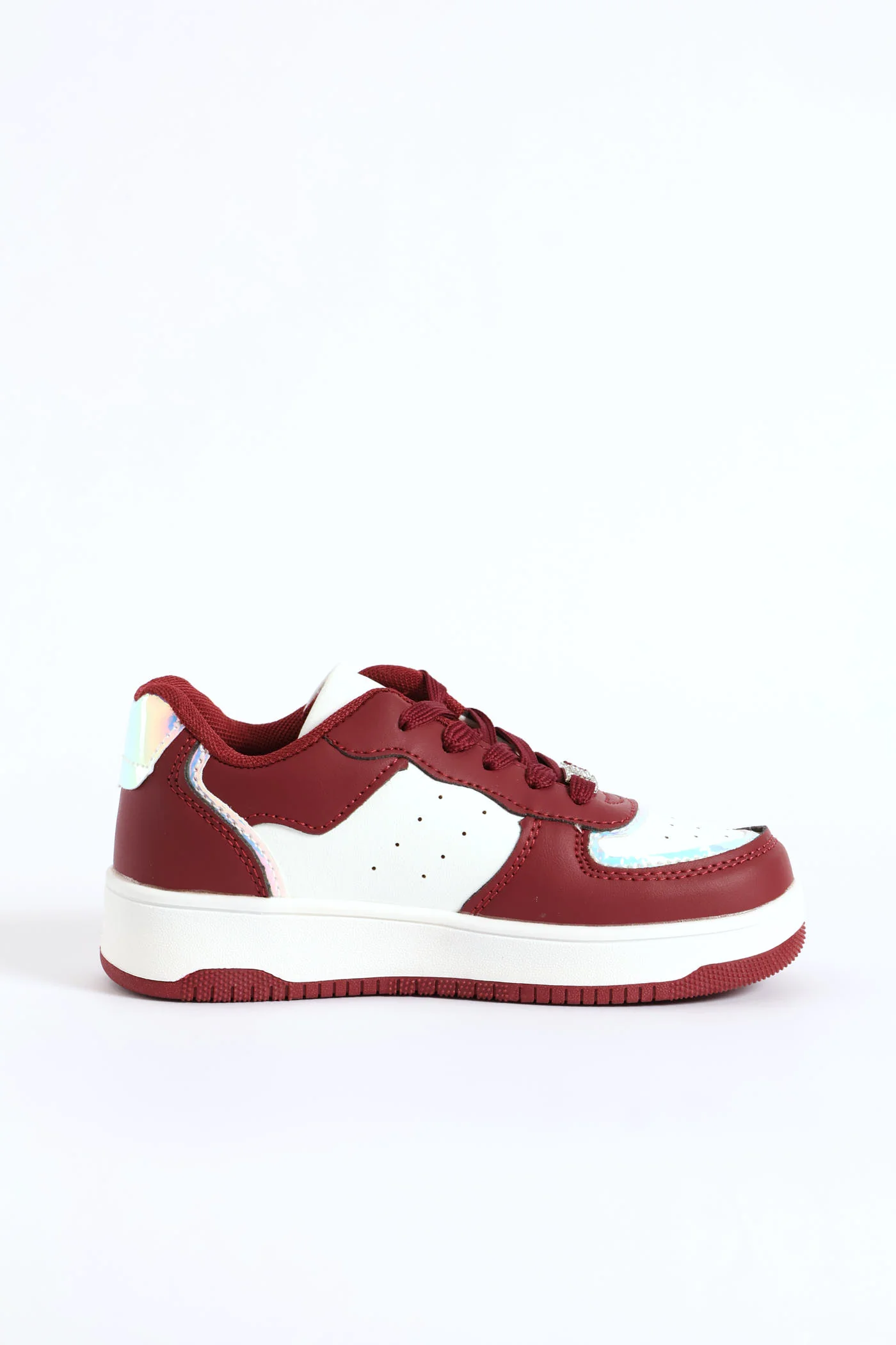 Girls Court Sneaker - Burgundy - Image 3