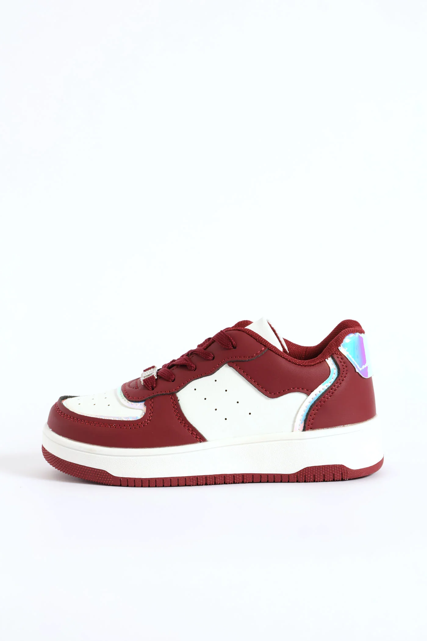 Girls Court Sneaker - Burgundy - Image 4