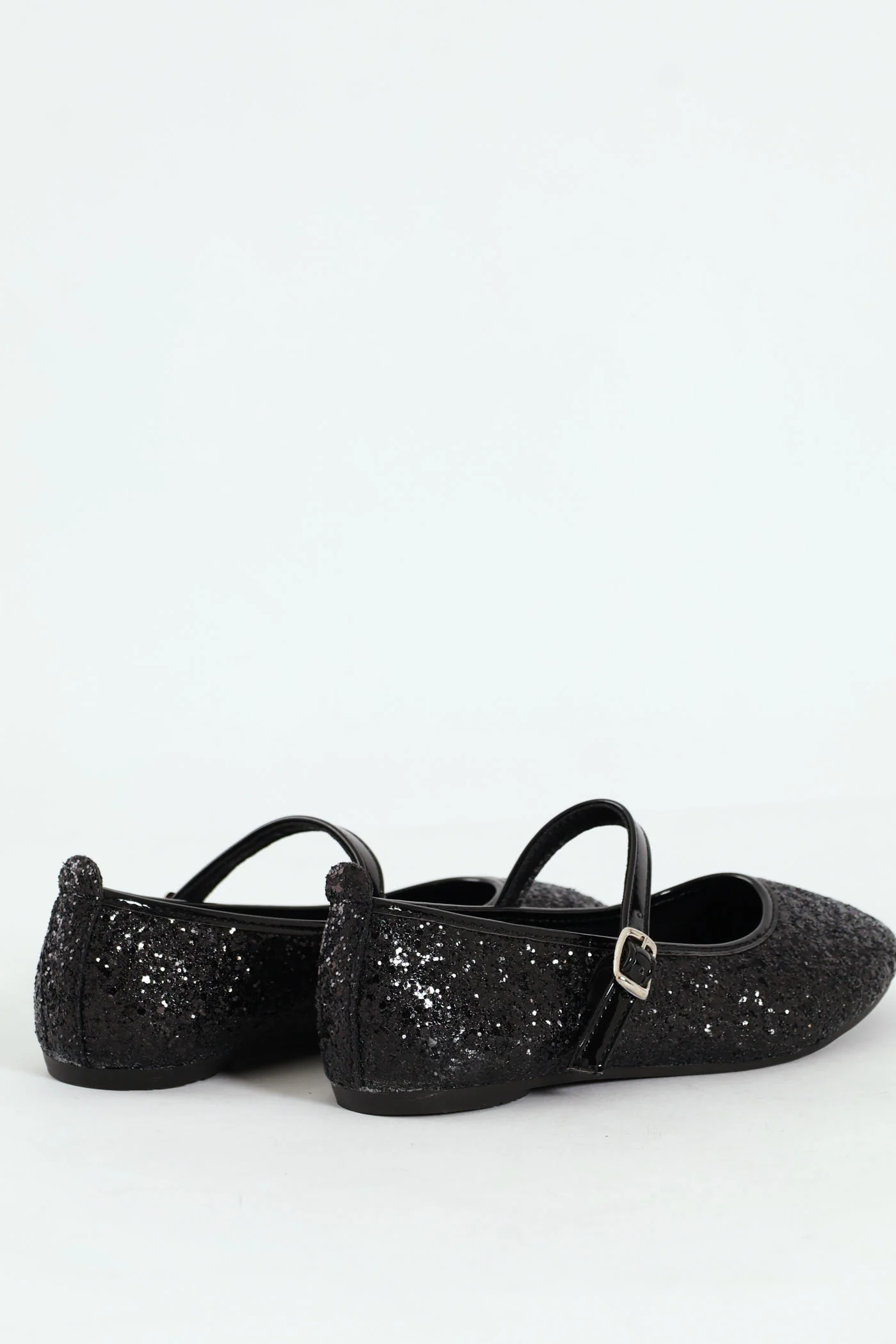 Girls Glitter Pump - Black - Image 3