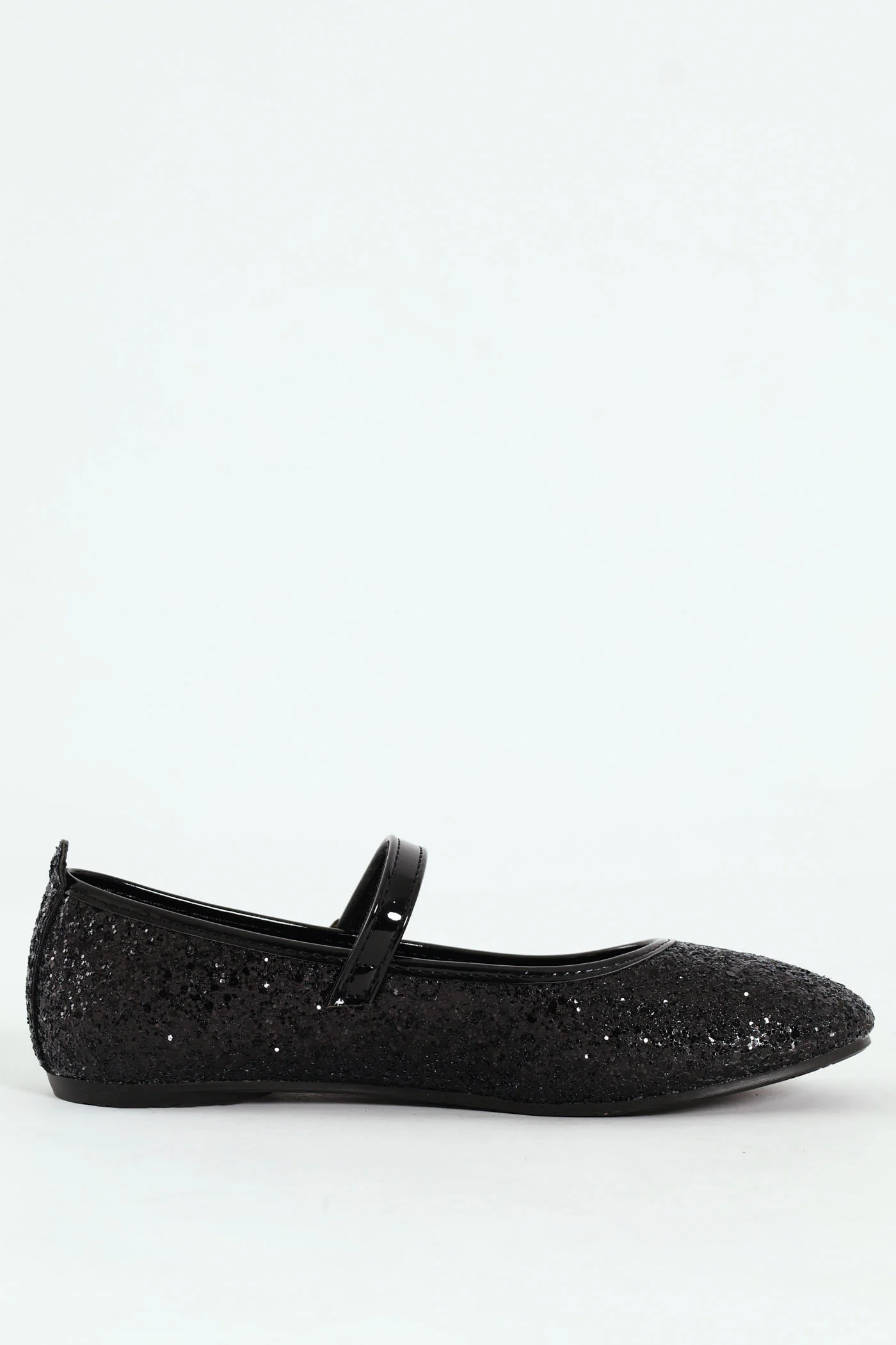 Girls Glitter Pump - Black - Image 4