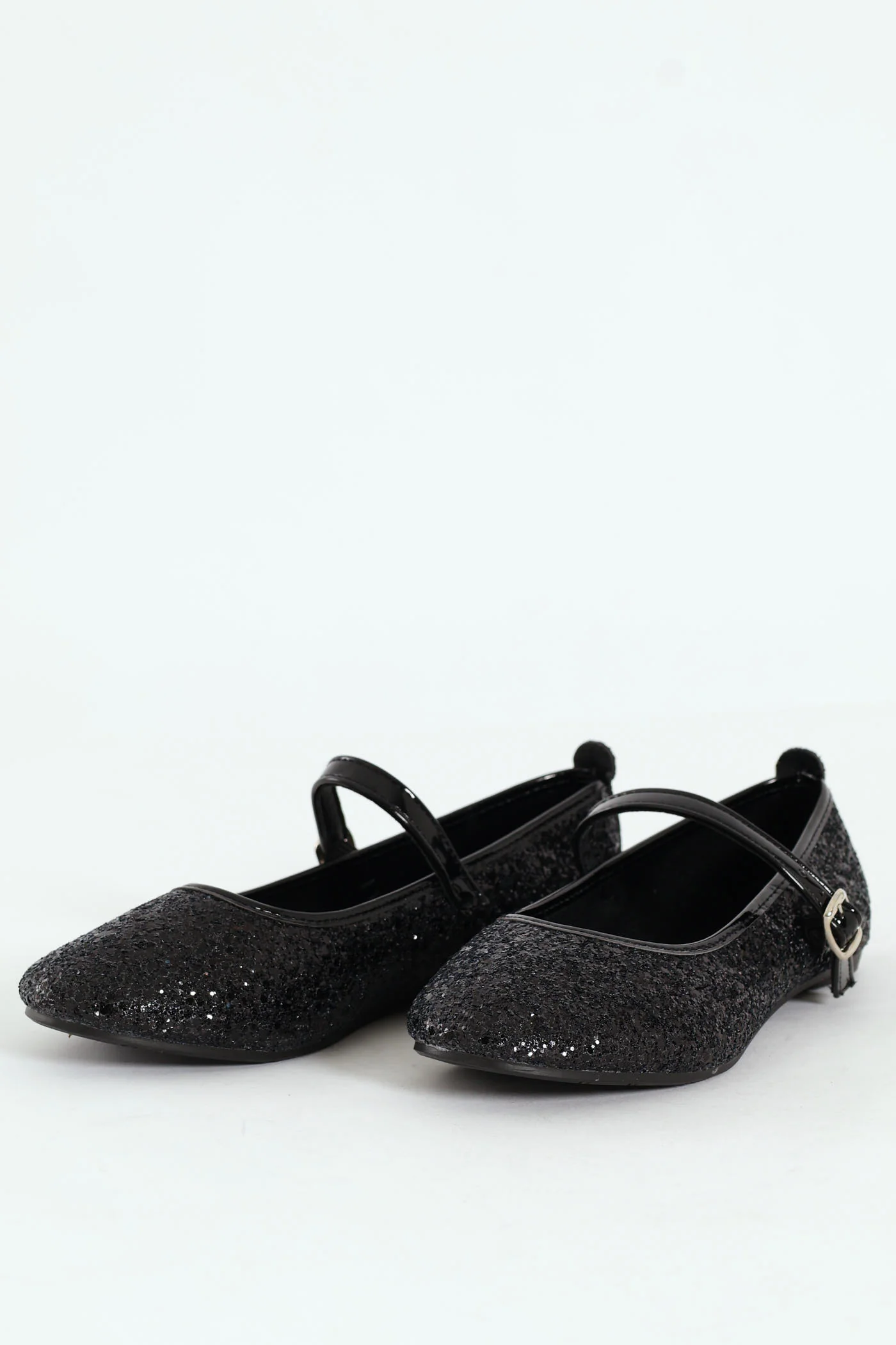 Girls Glitter Pump - Black - Image 5