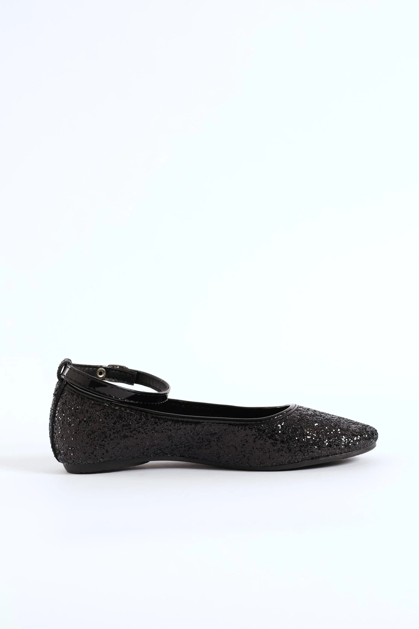 Girls Glitter Pump - Black - Image 3