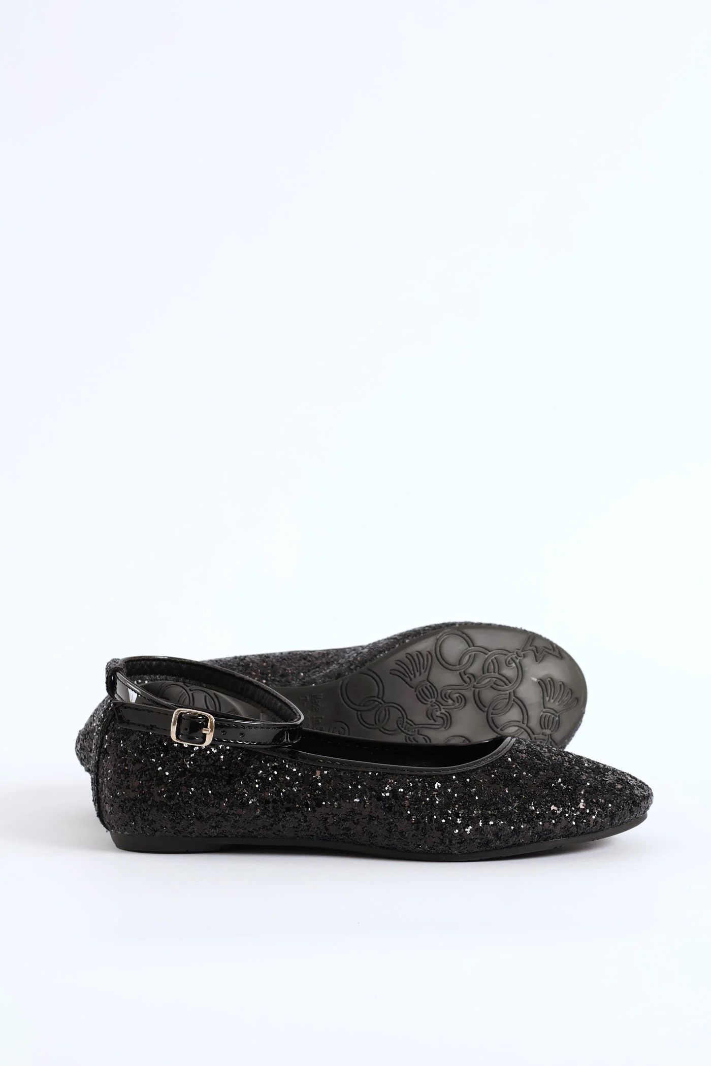 Girls Glitter Pump - Black - Image 4