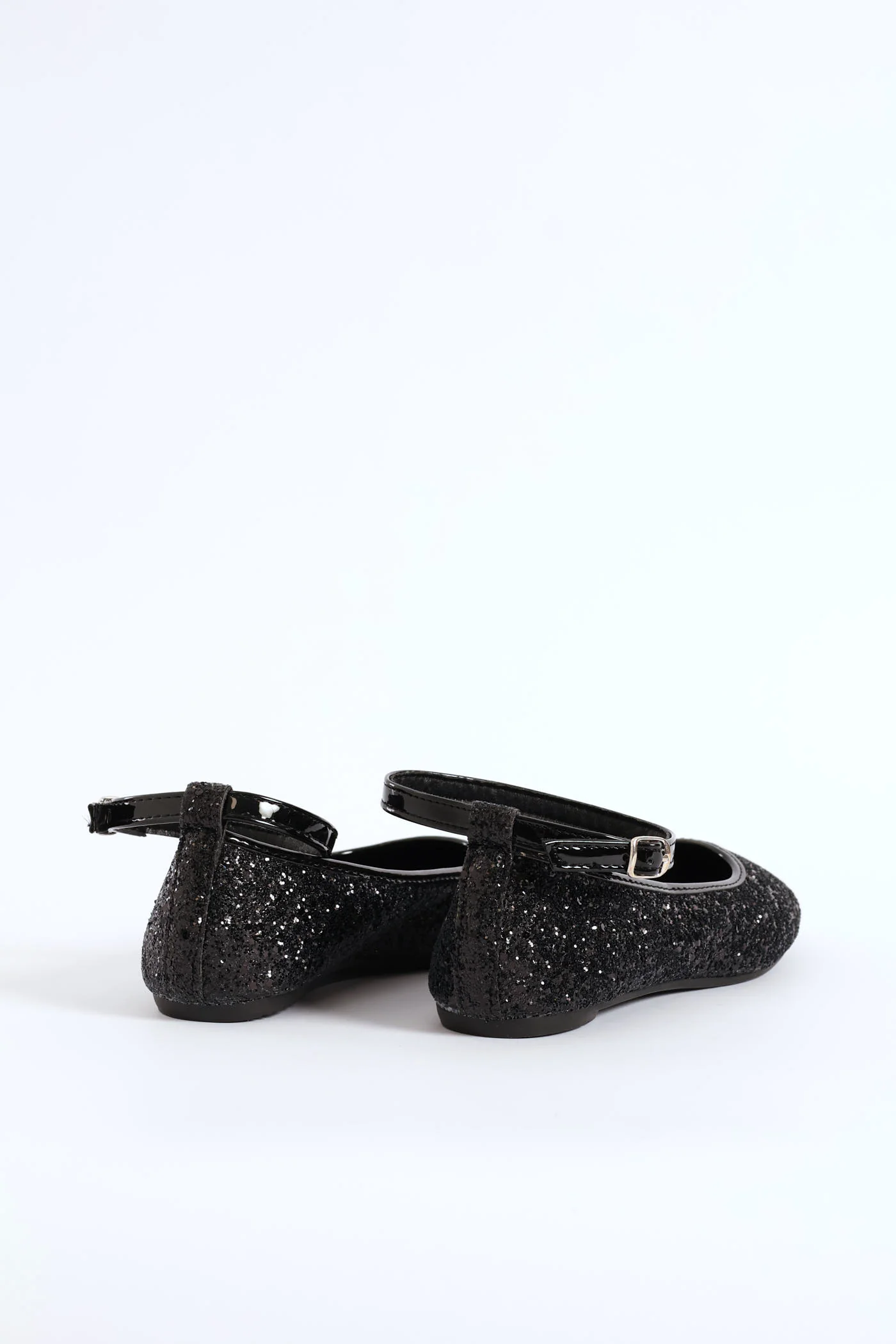 Girls Glitter Pump - Black - Image 5