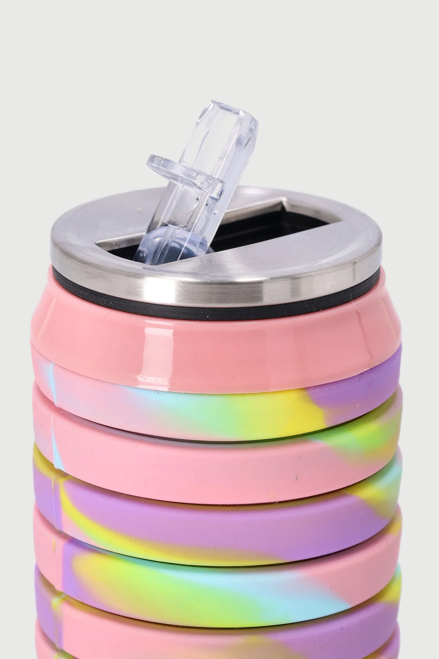 Girls Go & Shine Rainbow Silicone Water Bottle - Multi - Image 2