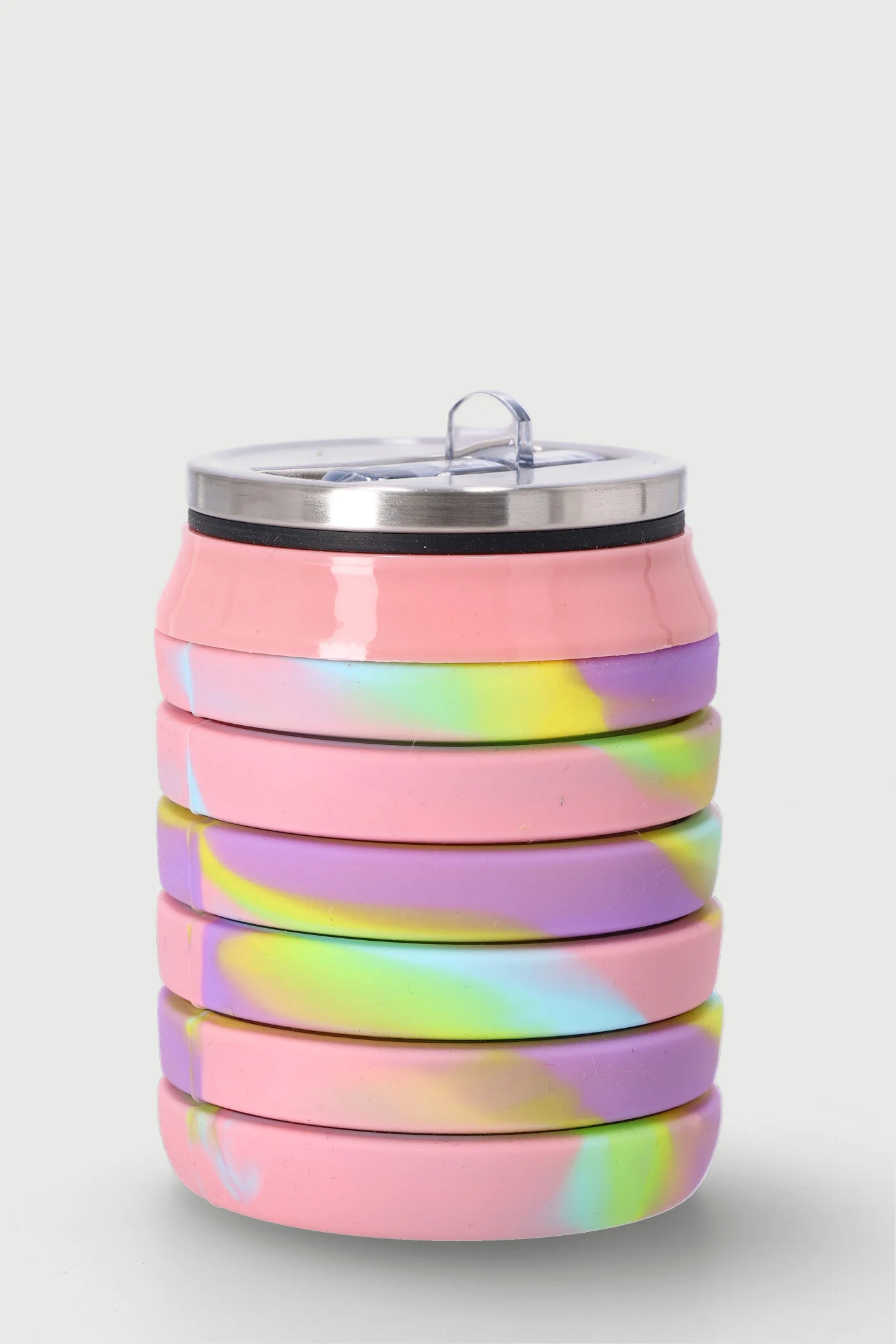 Girls Go & Shine Rainbow Silicone Water Bottle - Multi - Image 3