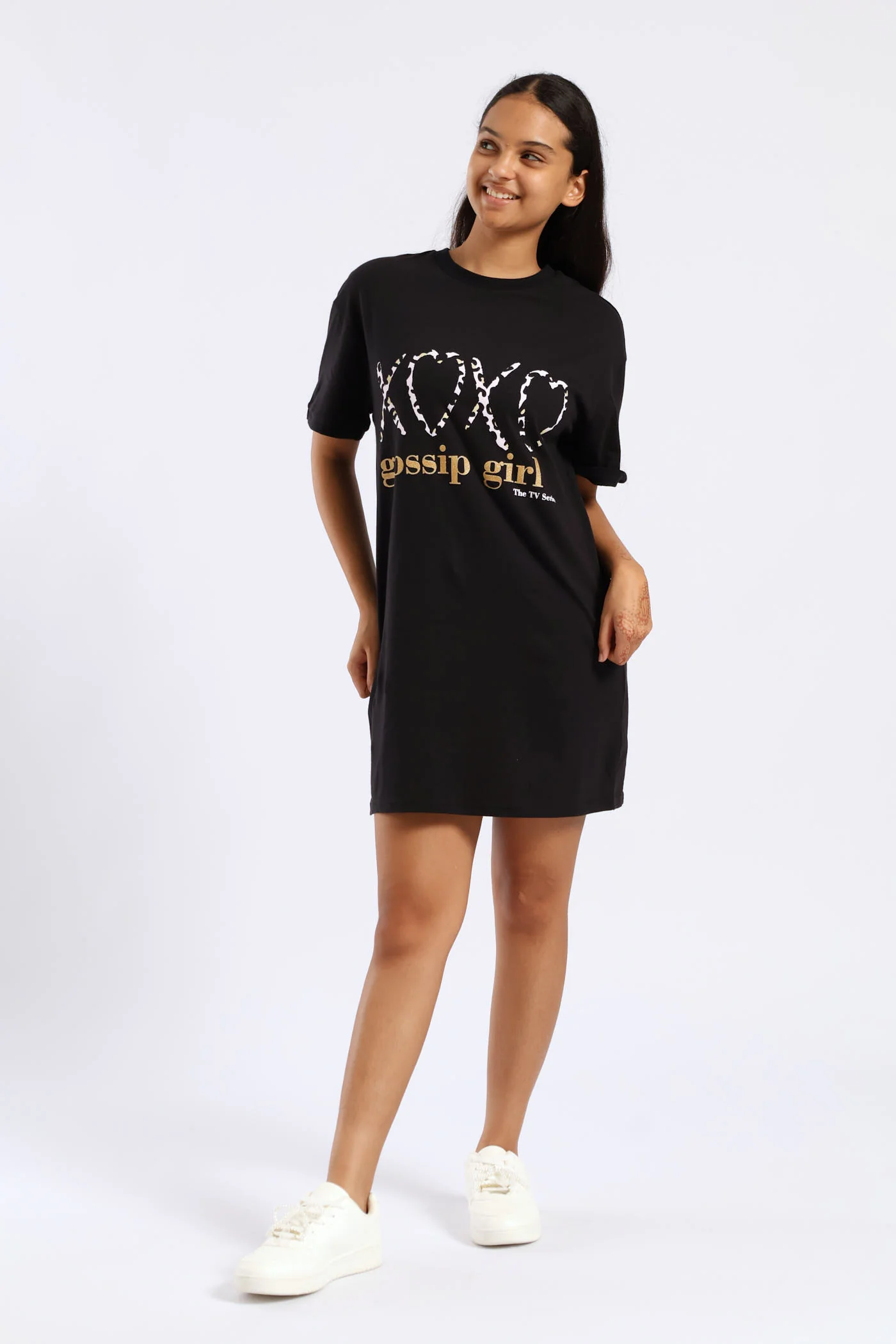 Girls Gossip Girl Sleep Dress - Black - Image 5