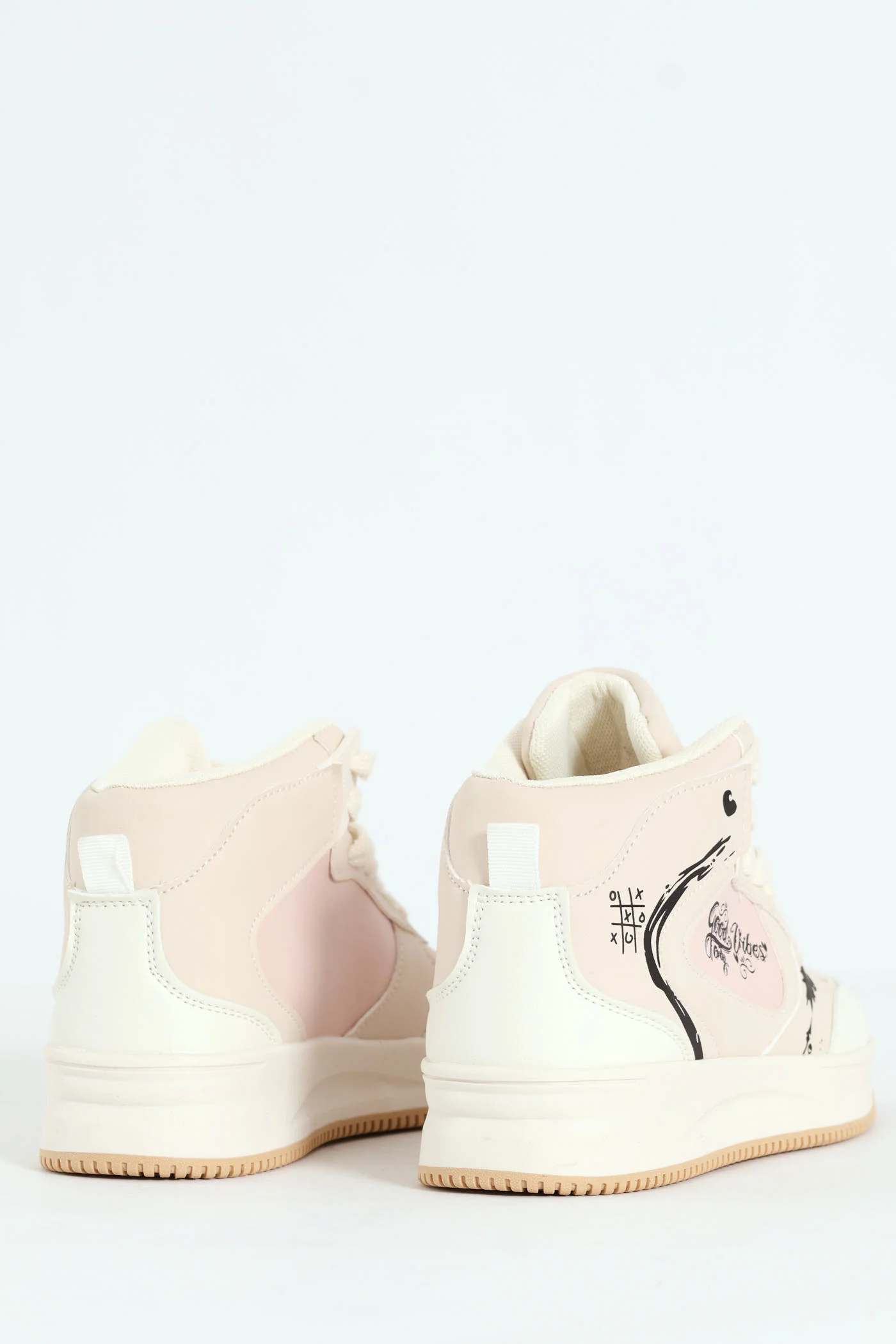 Girls Graffiti Hitop Sneaker - Blush - Image 2